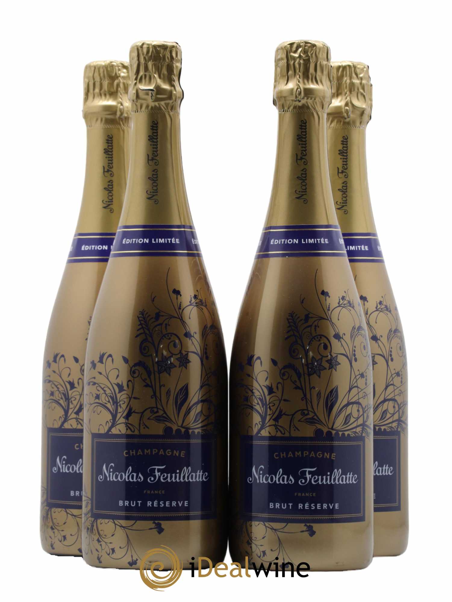 Champagne Nicolas Feuillate Brut Reserve Edition Limitée - Lot de 4 bouteilles - 0