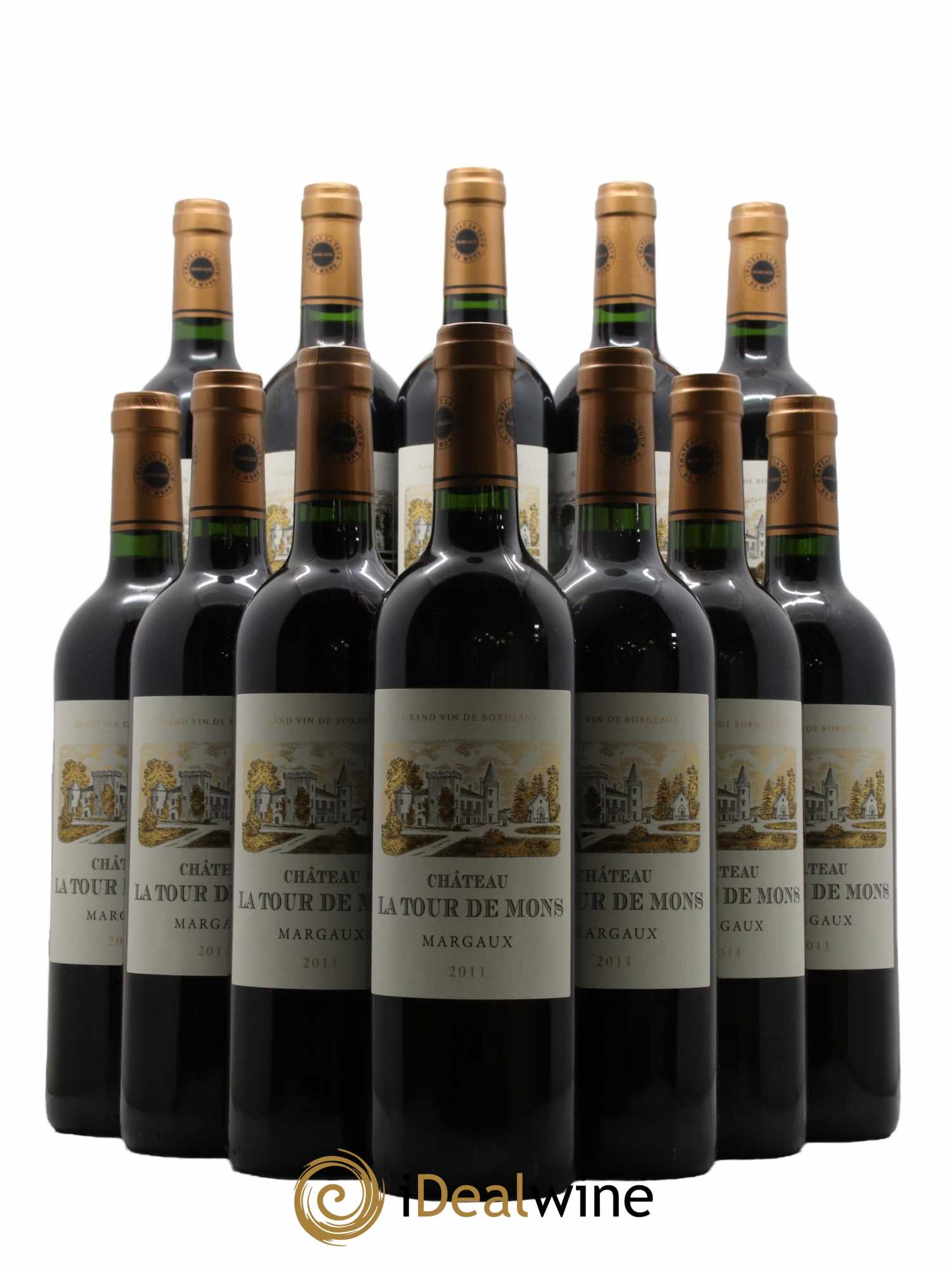 Château la Tour de Mons Cru Bourgeois 2011 - Lot of 12 bottles - 0