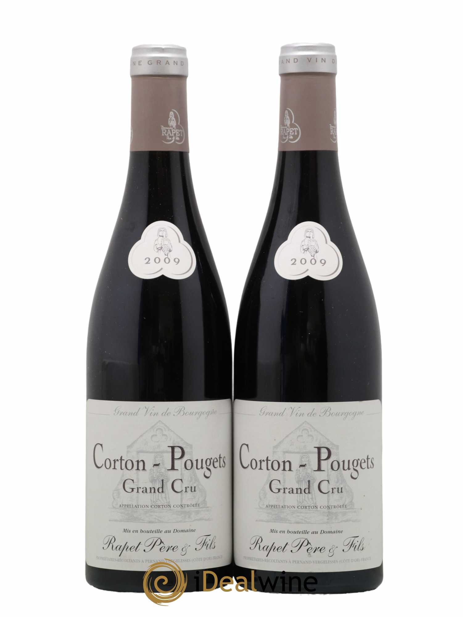 Corton Grand Cru Pougets Rapet Père & Fils 2009 - Lot de 2 bouteilles - 0