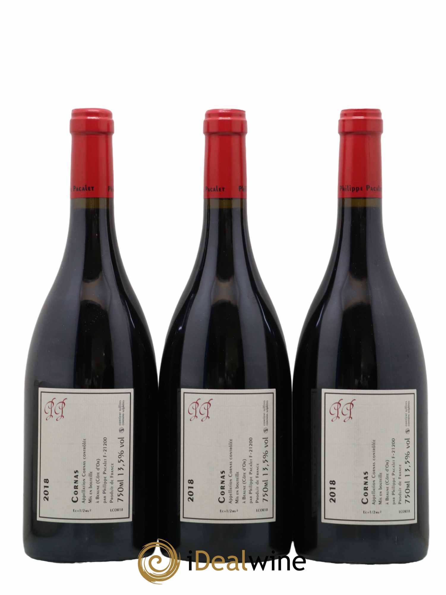 Cornas Philippe Pacalet (sans prix de réserve) 2018 - Lot de 3 bouteilles - 1