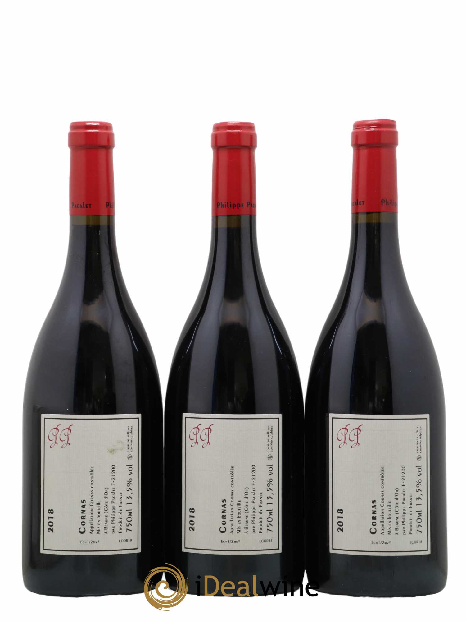 Cornas Philippe Pacalet (sans prix de réserve) 2018 - Lot de 3 bouteilles - 1