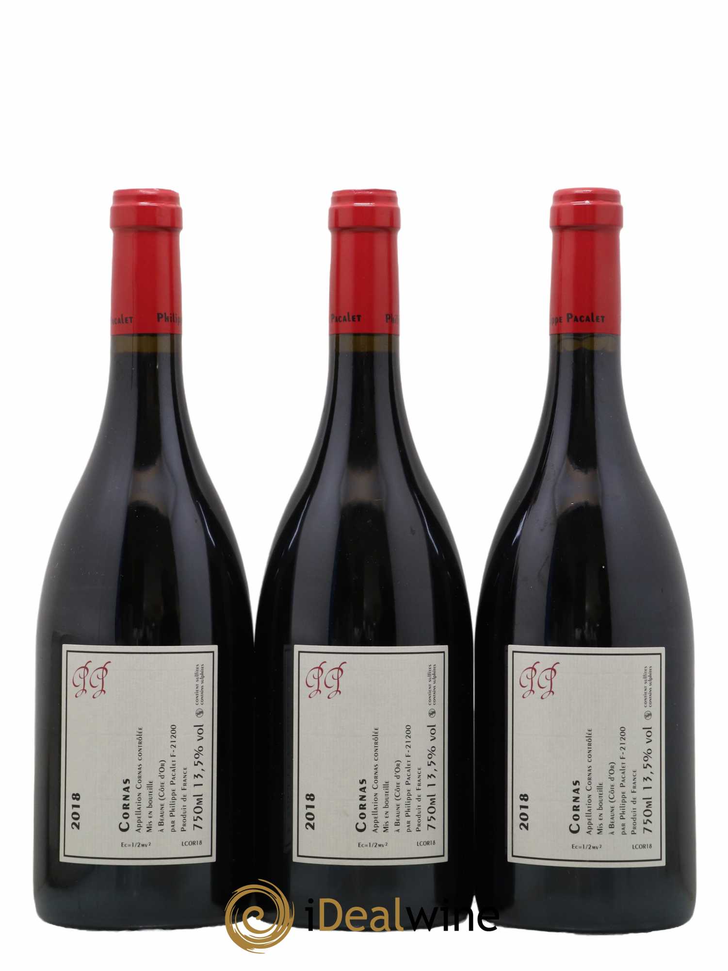 Cornas Philippe Pacalet (sans prix de réserve) 2018 - Lot de 3 bouteilles - 1