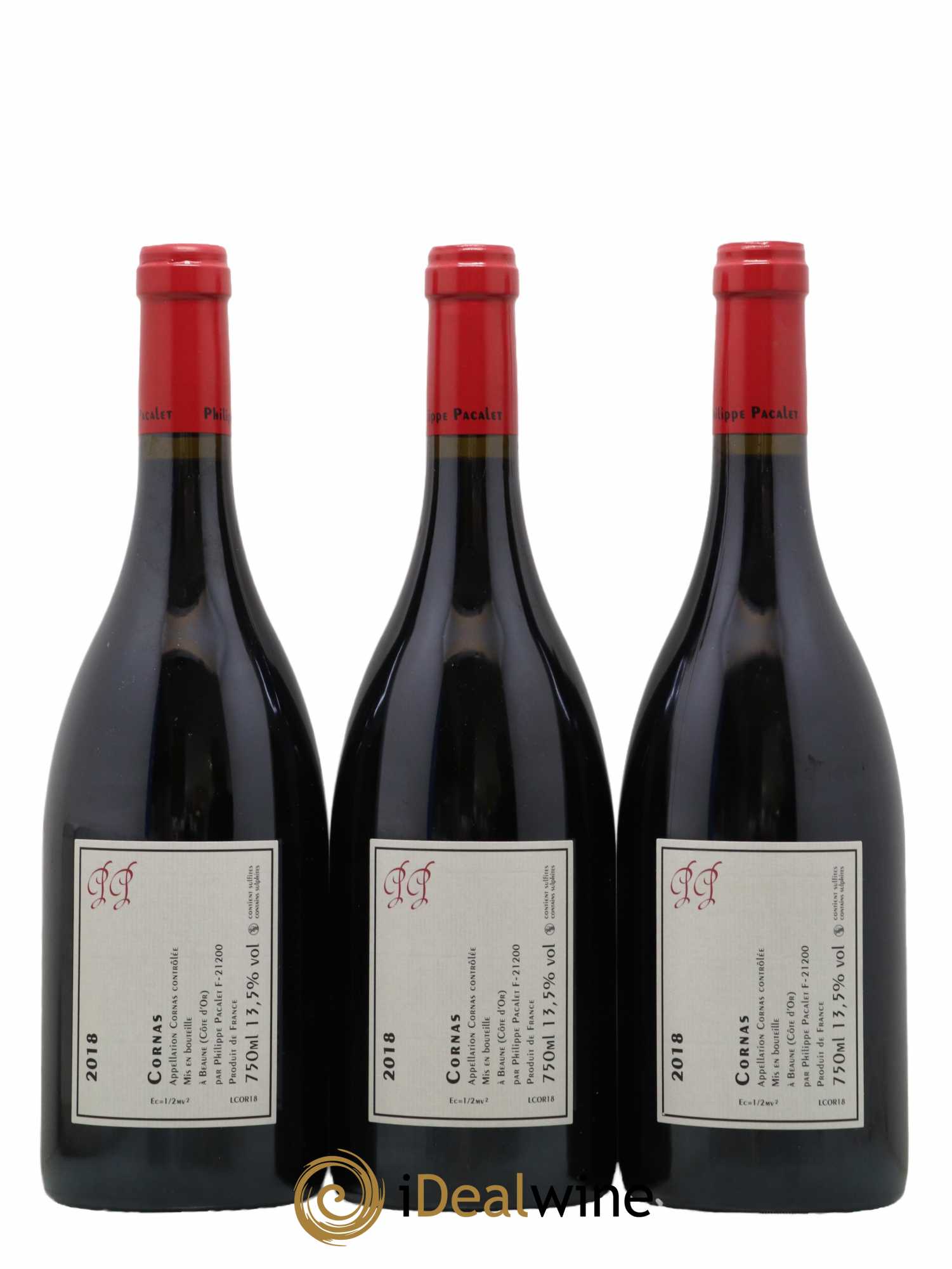 Cornas Philippe Pacalet (sans prix de réserve) 2018 - Lot de 3 bouteilles - 1