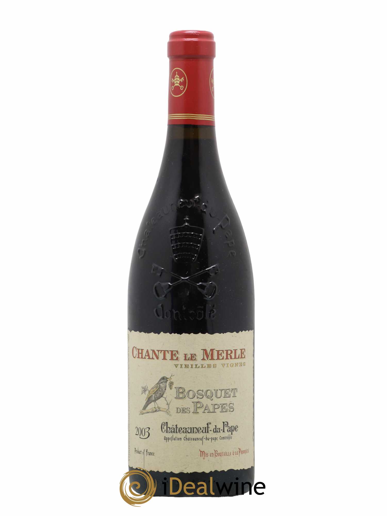Châteauneuf-du-Pape Bosquet des Papes Chante Le Merle Vieilles Vignes Famille Boiron 2003 - Lot of 1 bottle - 0