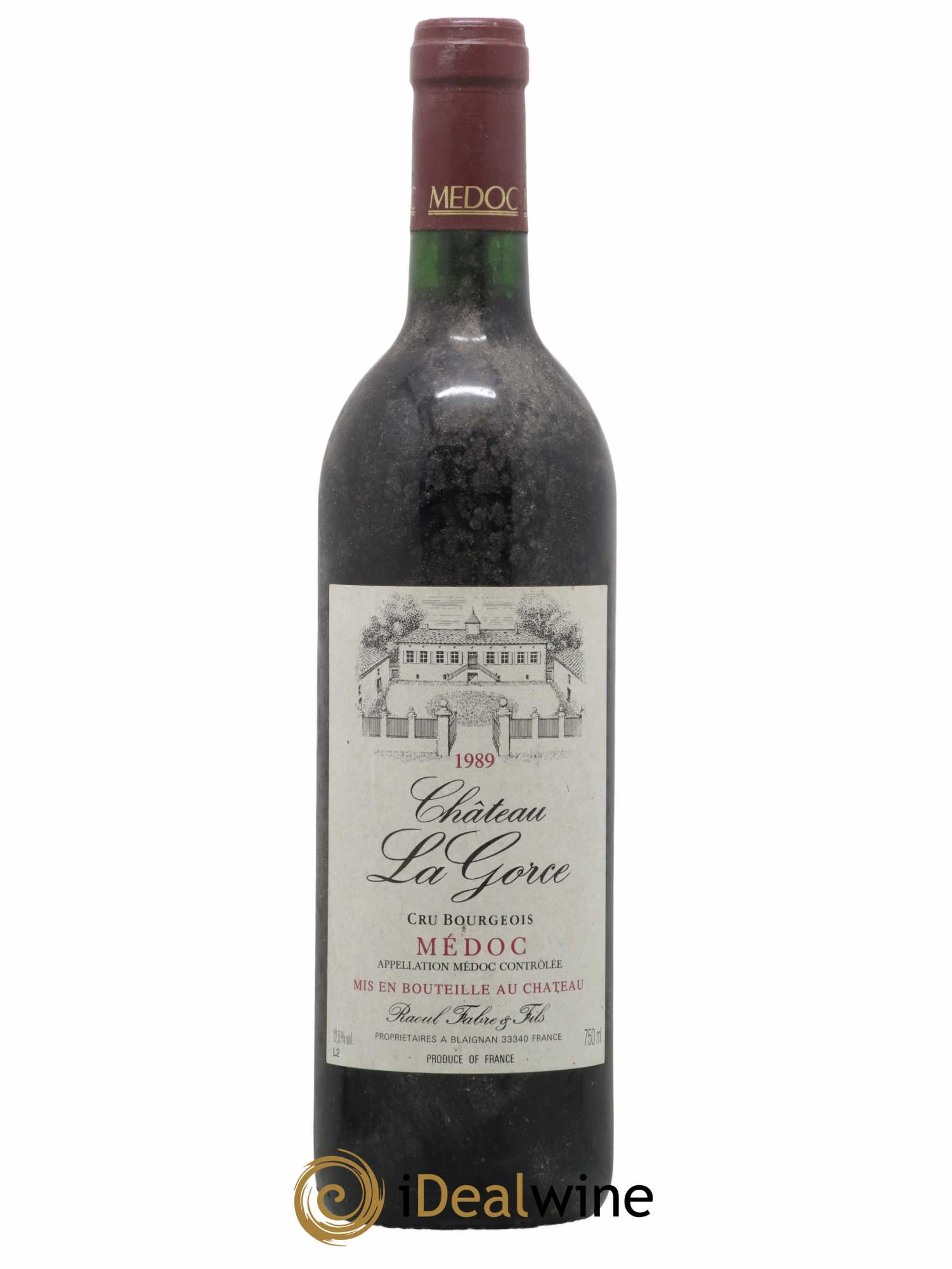 Château la Gorce Cru Bourgeois 1989 - Lot de 1 bouteille - 0