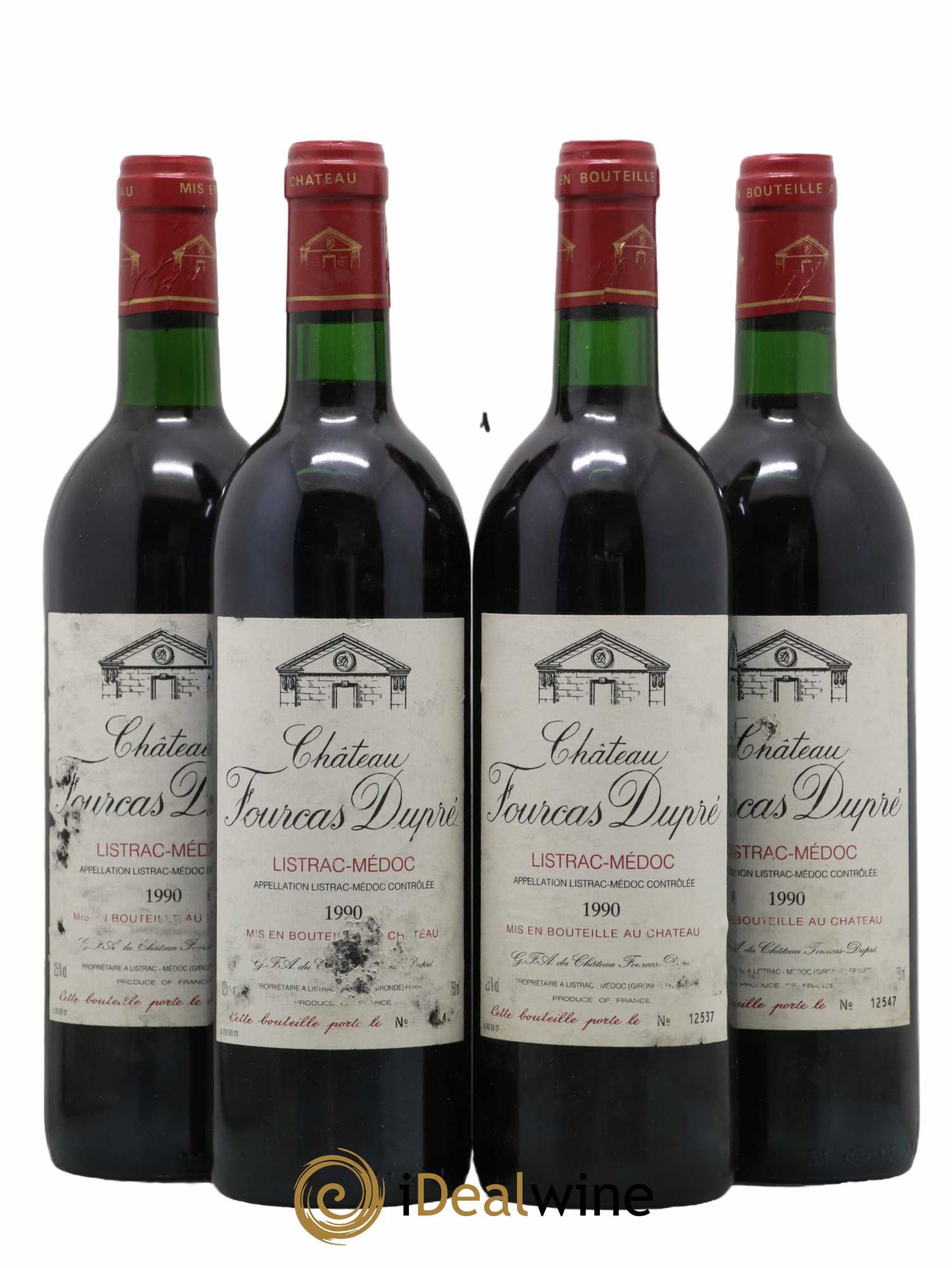 Château Fourcas Dupré 1990 - Lot de 4 bouteilles - 0