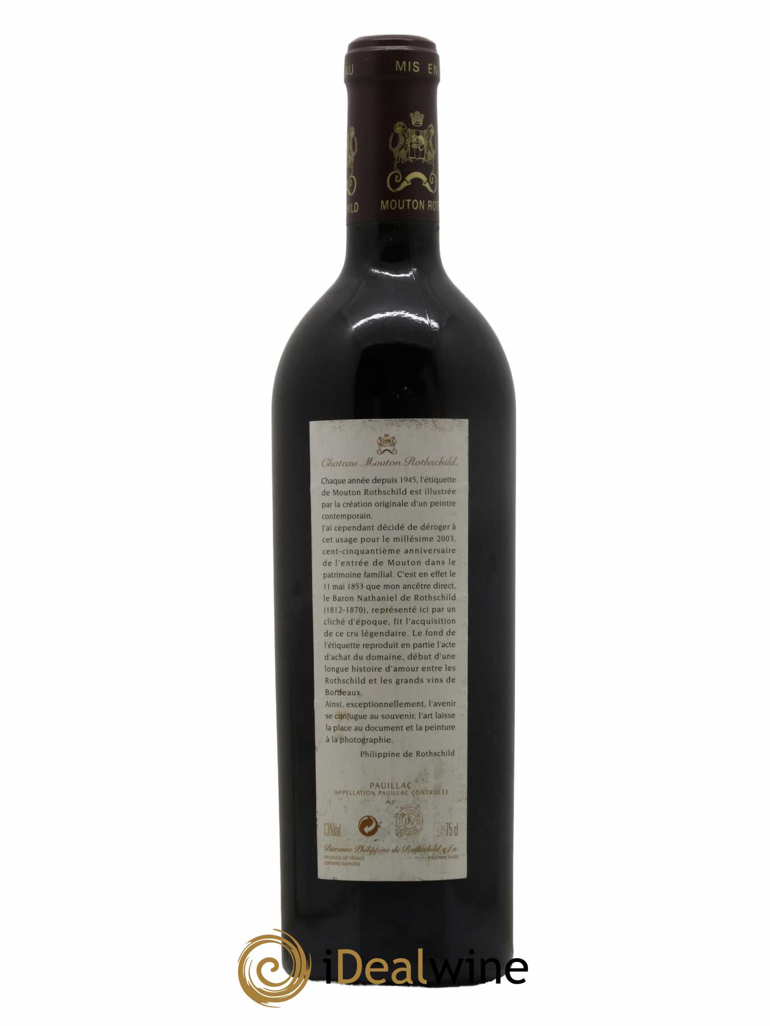 Château Mouton Rothschild 1er Grand Cru Classé 2003 - Lot of 1 bottle - 1