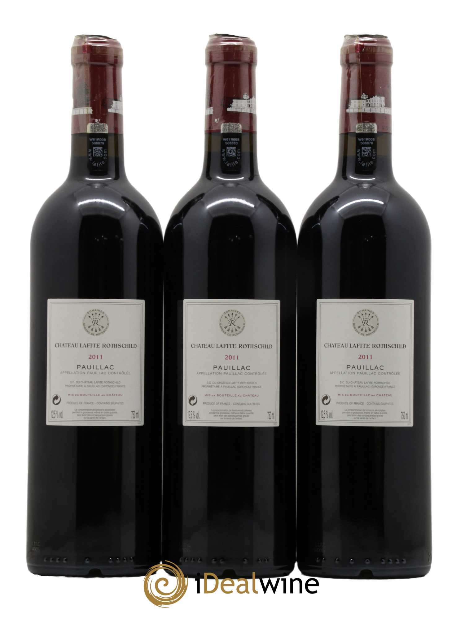 Château Lafite Rothschild 1er Grand Cru Classé 2011 - Lot of 3 bottles - 1