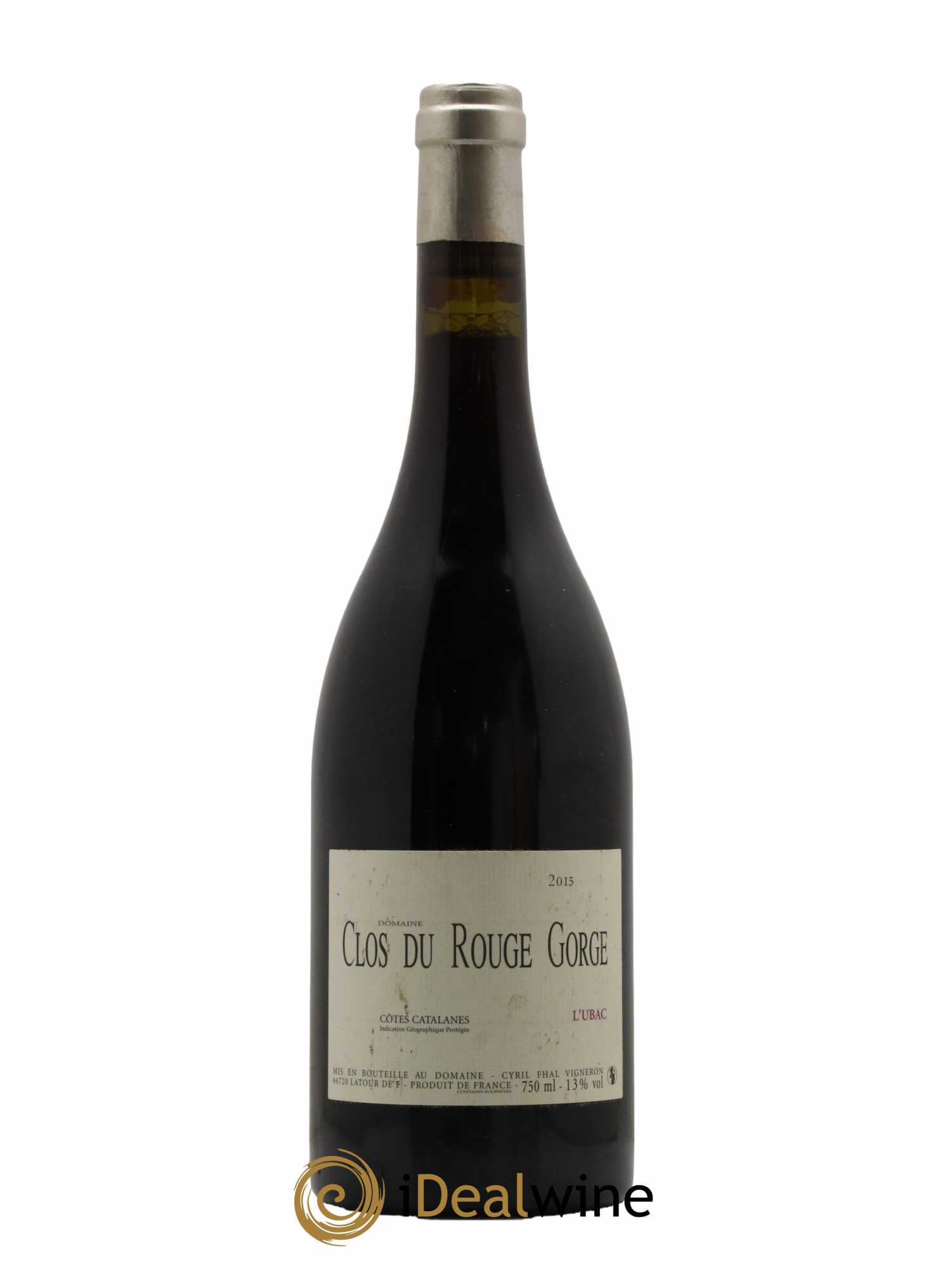 Côtes Catalanes Clos du Rouge Gorge L'Ubac Cyril Fhal 2015 - Lot de 1 bouteille - 0