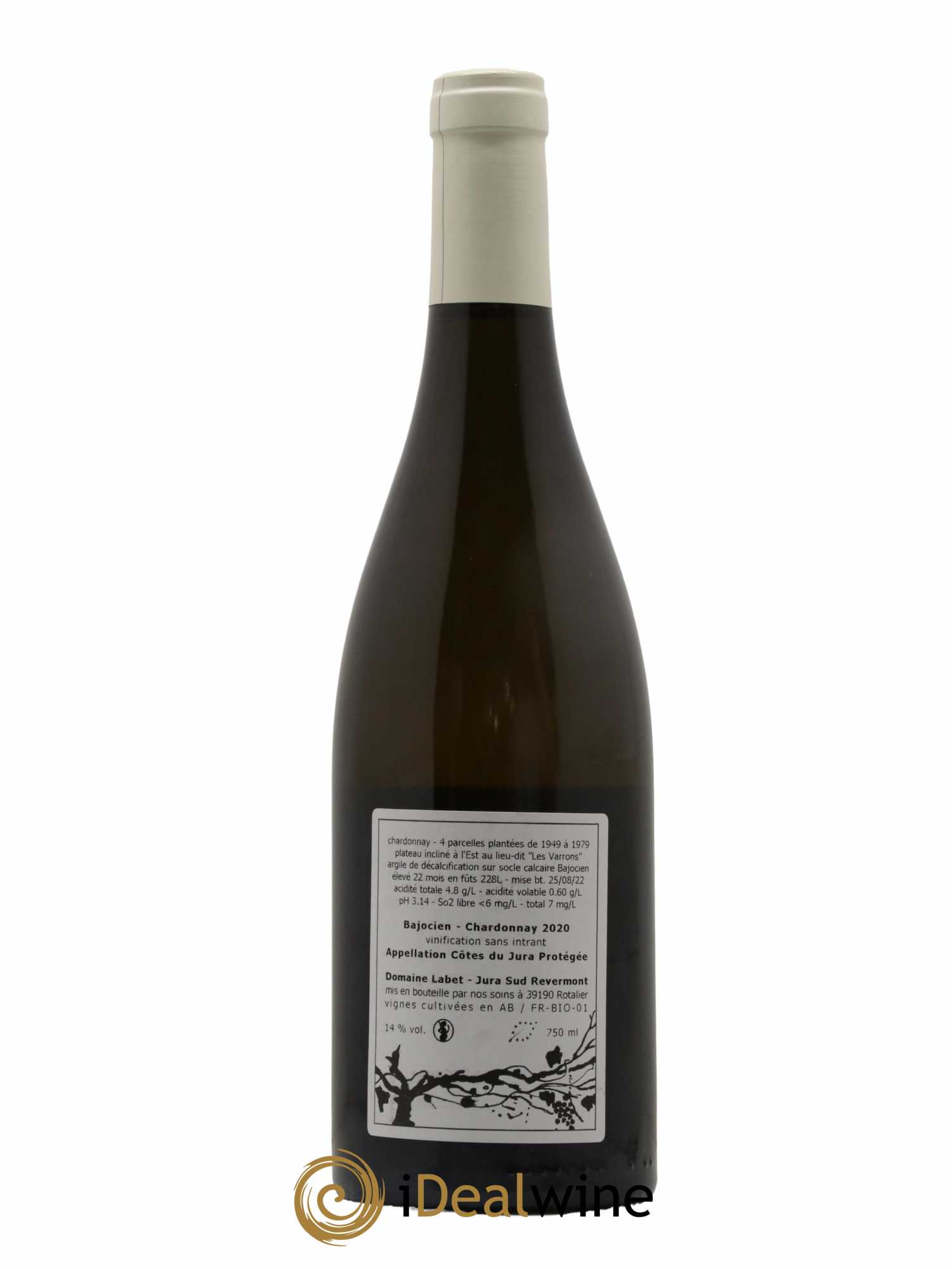 Côtes du Jura Chardonnay Bajocien Romain - Julien  - Charline Labet 2020 - Lot of 1 bottle - 1