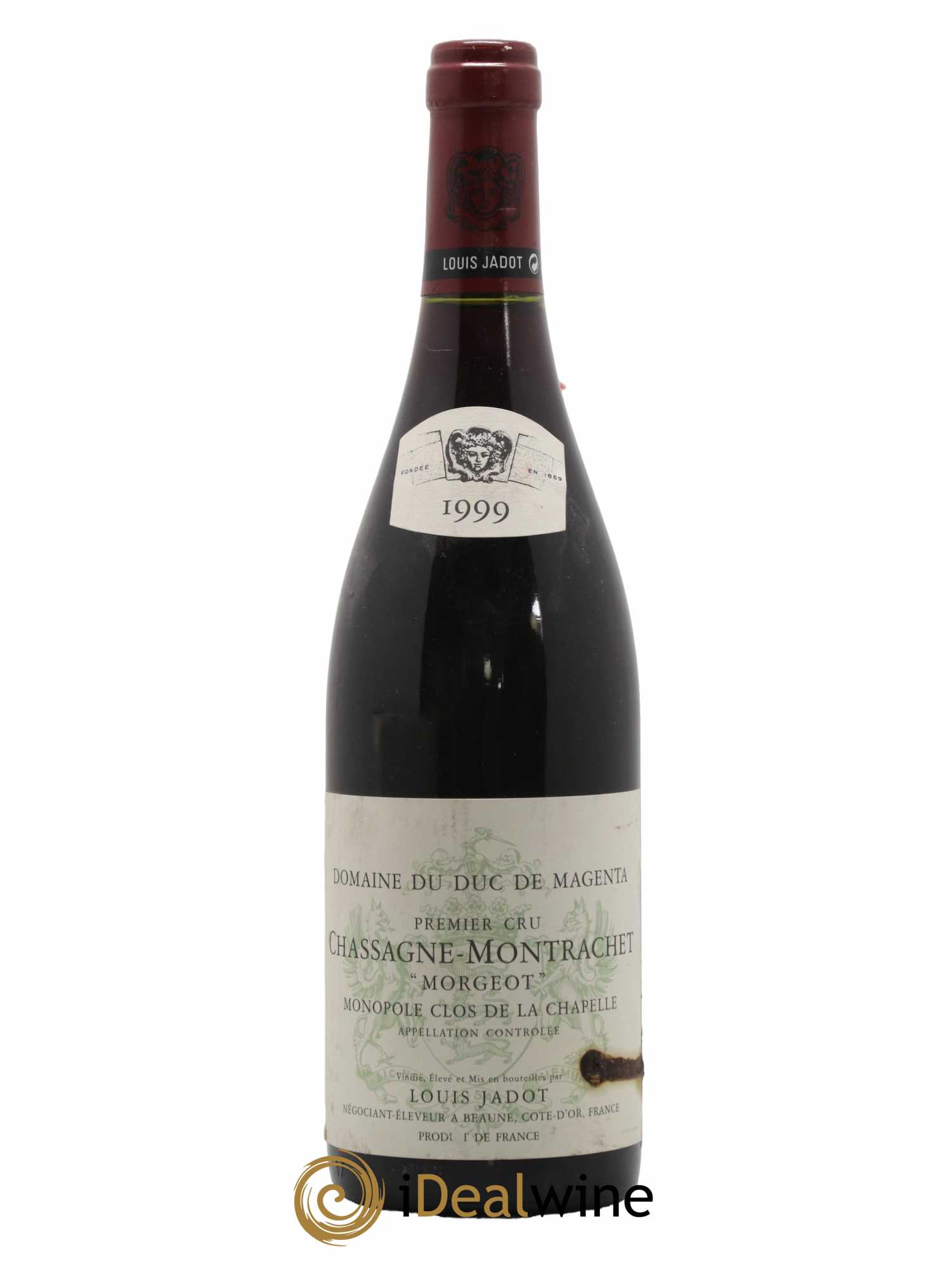 Chassagne-Montrachet 1er Cru Morgeot Clos de la Chapelle Domaine du Duc de Magenta - Louis Jadot 1999 - Lot de 1 bouteille - 0