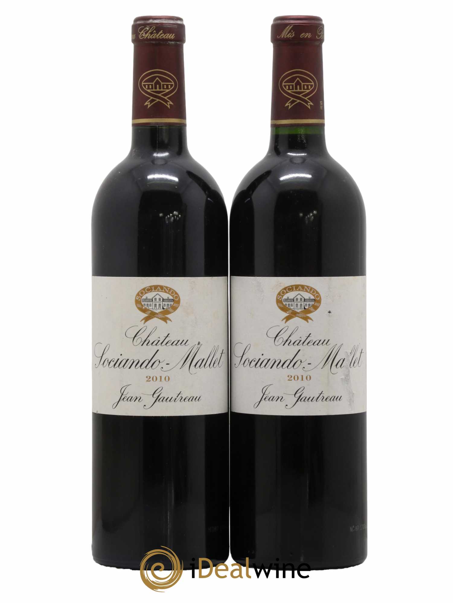 Château Sociando Mallet 2010 - Lot of 2 bottles - 0