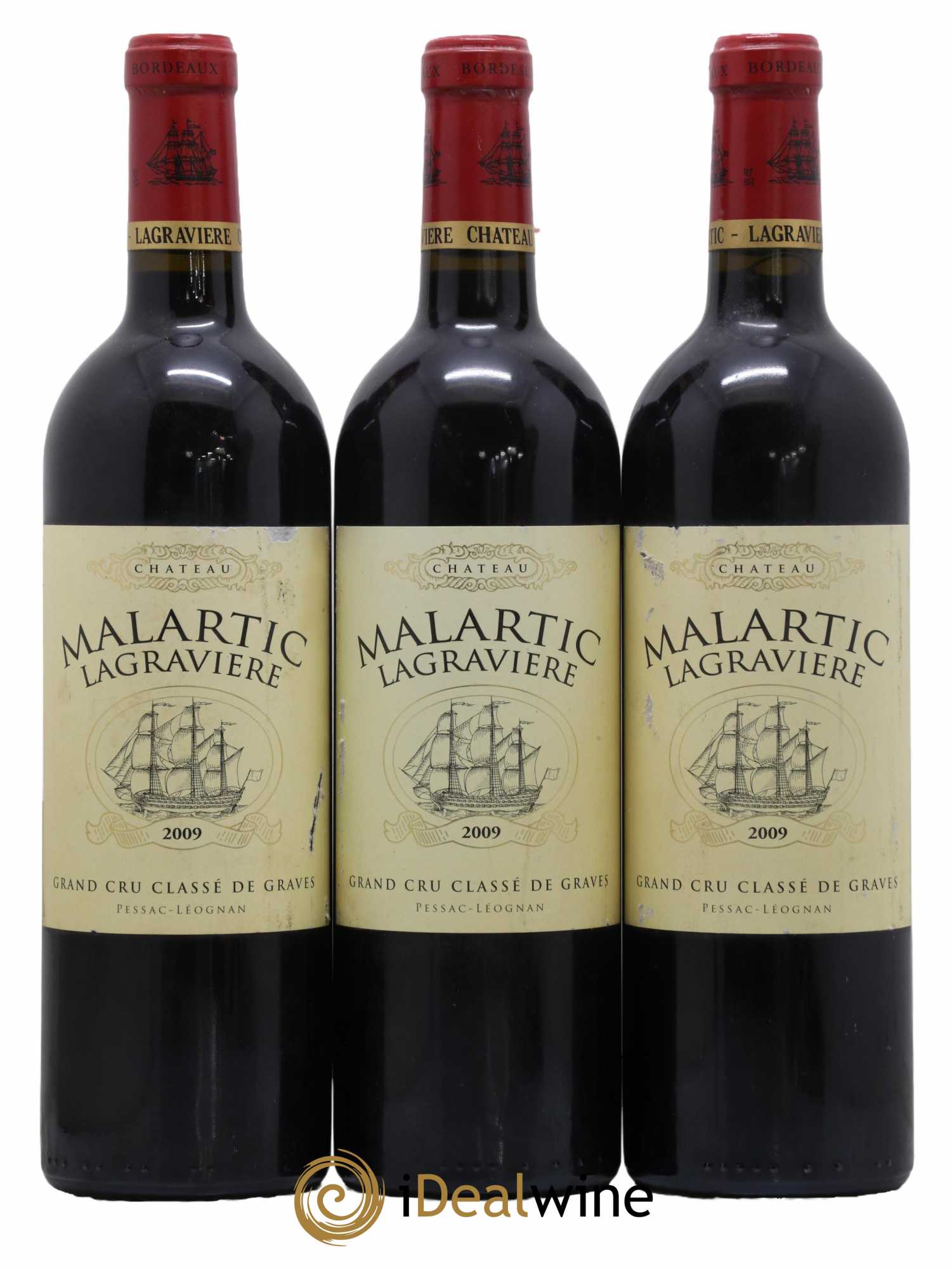Château Malartic-Lagravière Cru Classé de Graves 2009 - Lot de 3 bouteilles - 0