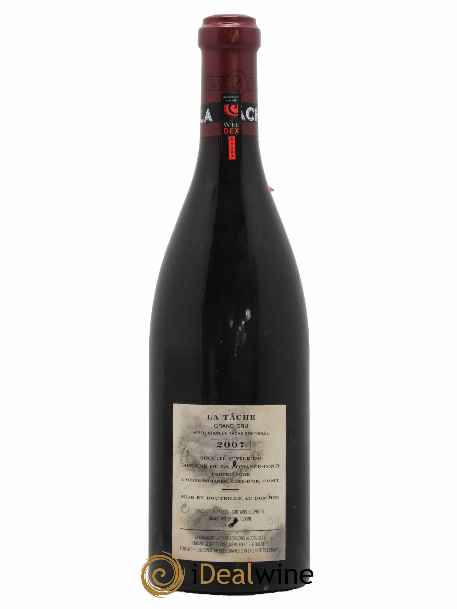 La Tâche Grand Cru Domaine de la Romanée-Conti 2007 - Lot de 1 bouteille - 1