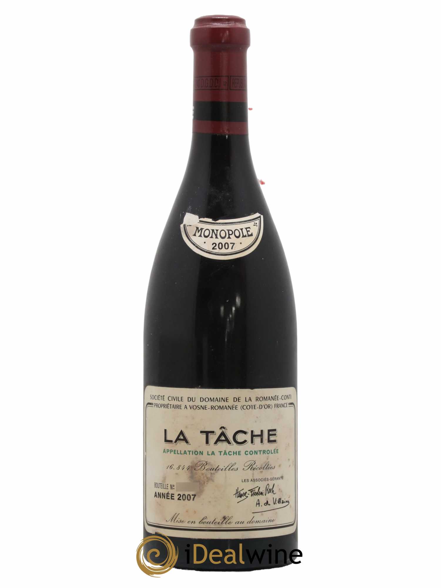 La Tâche Grand Cru Domaine de la Romanée-Conti 2007 - Lot de 1 bouteille - 0