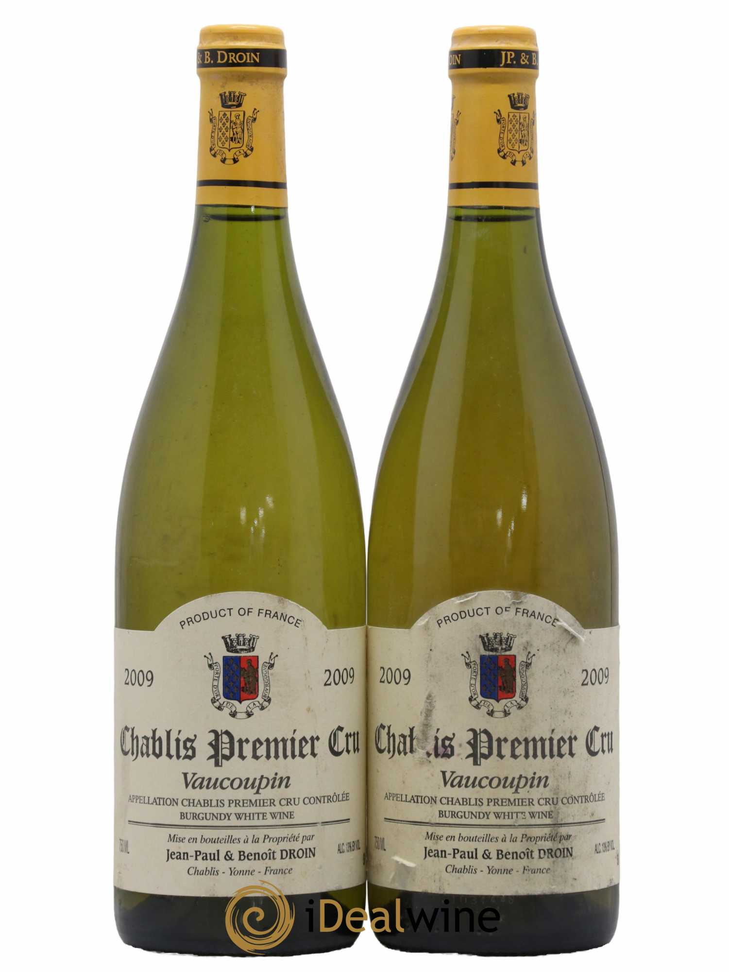 Chablis 1er Cru Vaucoupin Jean-Paul & Benoît Droin (Domaine) 2009 - Lot de 2 bouteilles - 0