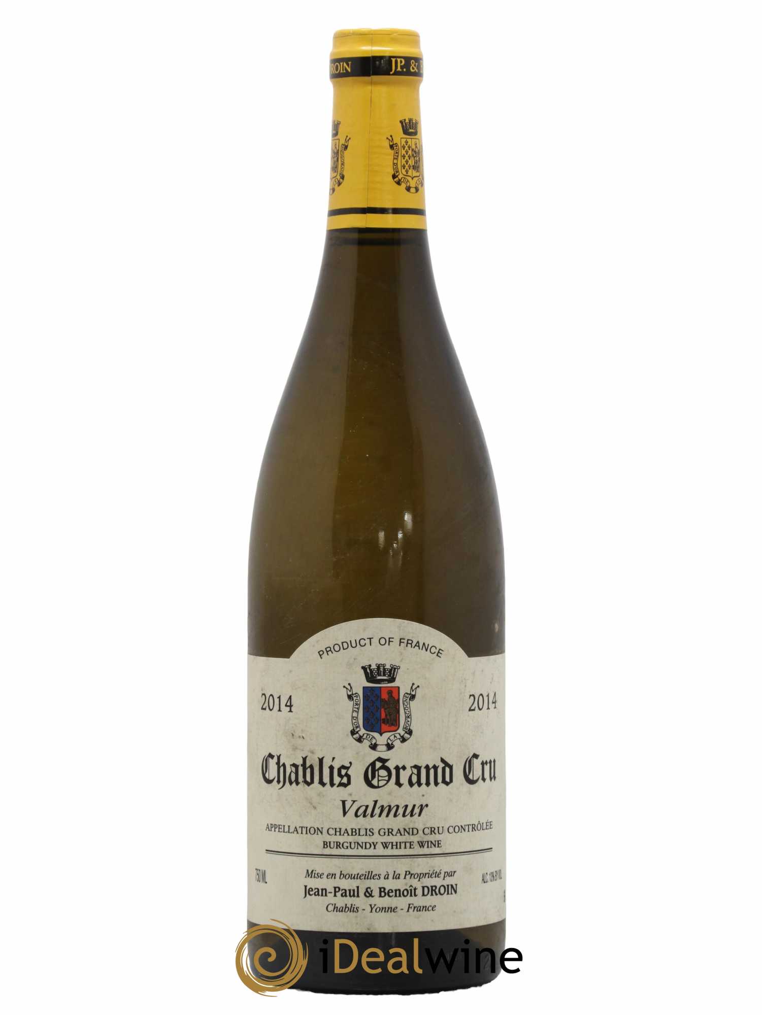 Chablis Grand Cru Valmur Jean-Paul & Benoît Droin (Domaine) 2014 - Lot de 1 bouteille - 0