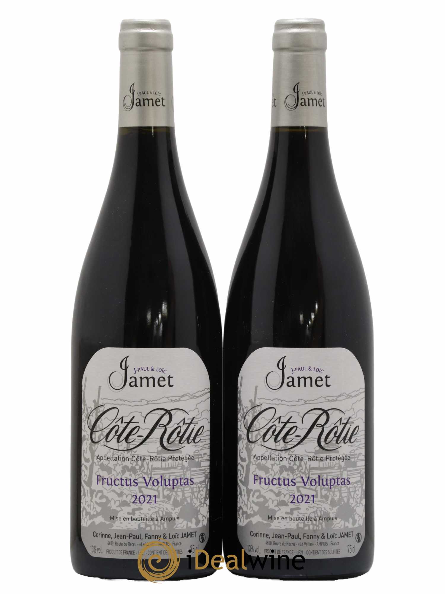 Côte-Rôtie Fructus Voluptas Jamet (Domaine) 2021 - Lot of 2 bottles - 0