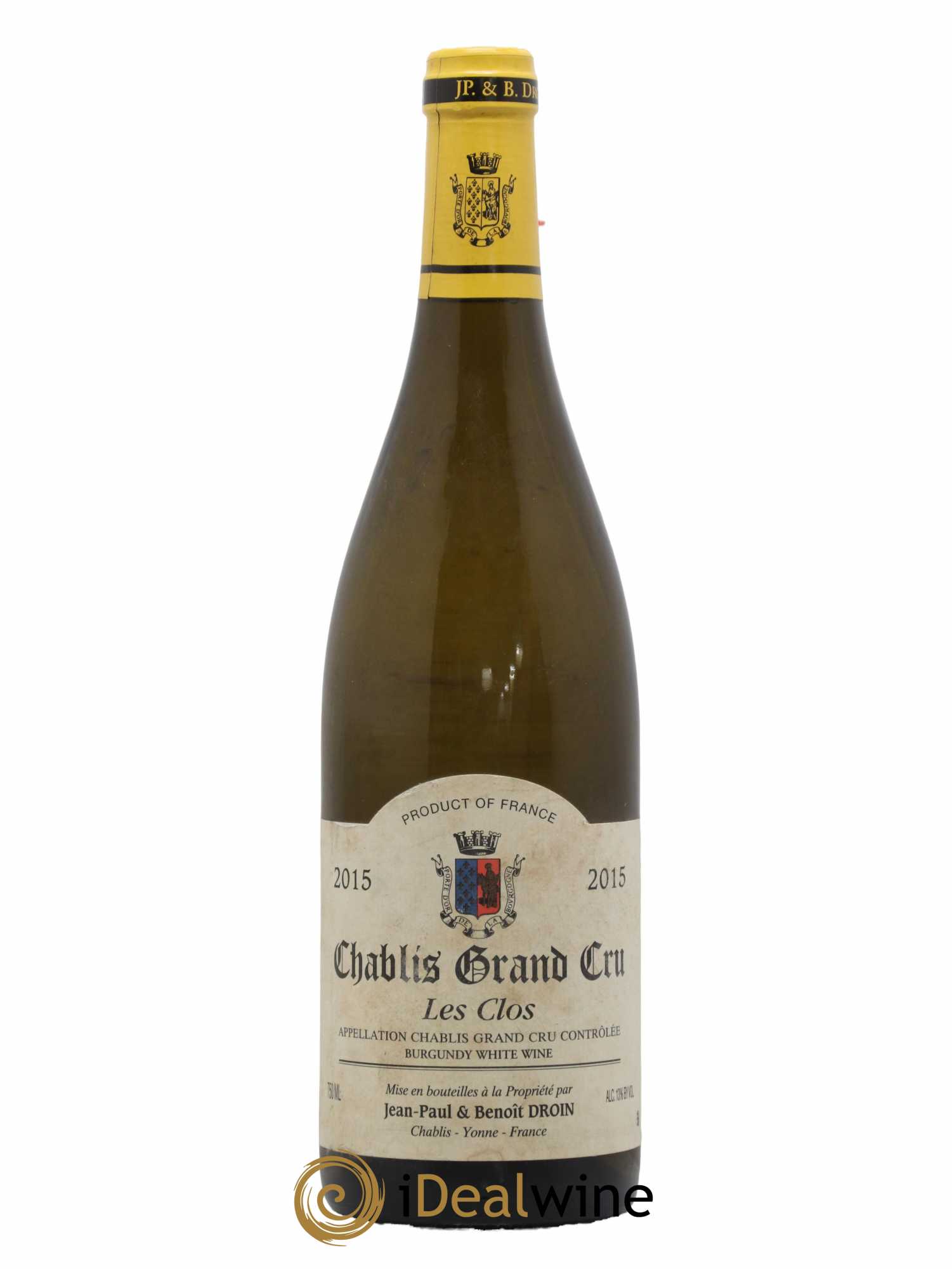 Chablis Grand Cru Les Clos Jean-Paul & Benoît Droin (Domaine) 2015 - Lot de 1 bouteille - 0