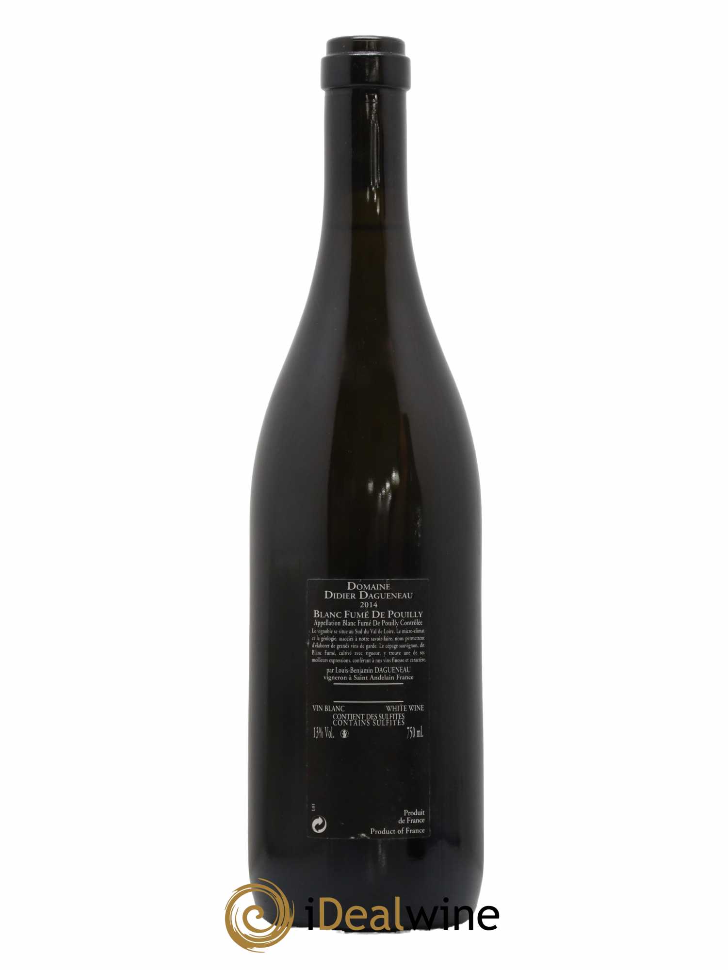 Vin de France (anciennement Pouilly-Fumé) Silex Dagueneau (Domaine Didier - Louis-Benjamin) 2014 - Lot de 1 bouteille - 1
