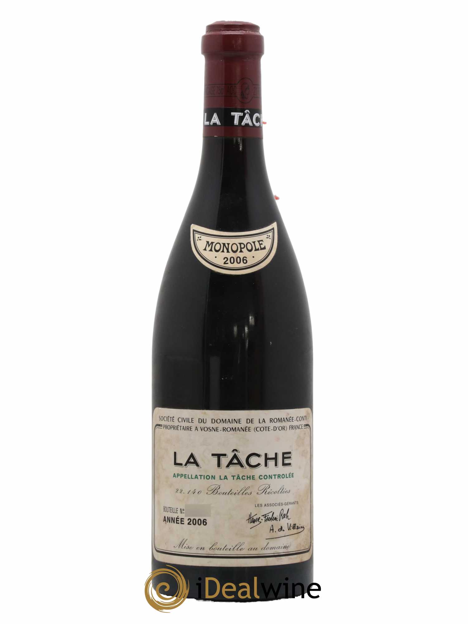 La Tâche Grand Cru Domaine de la Romanée-Conti 2006 - Lot de 1 bouteille - 0