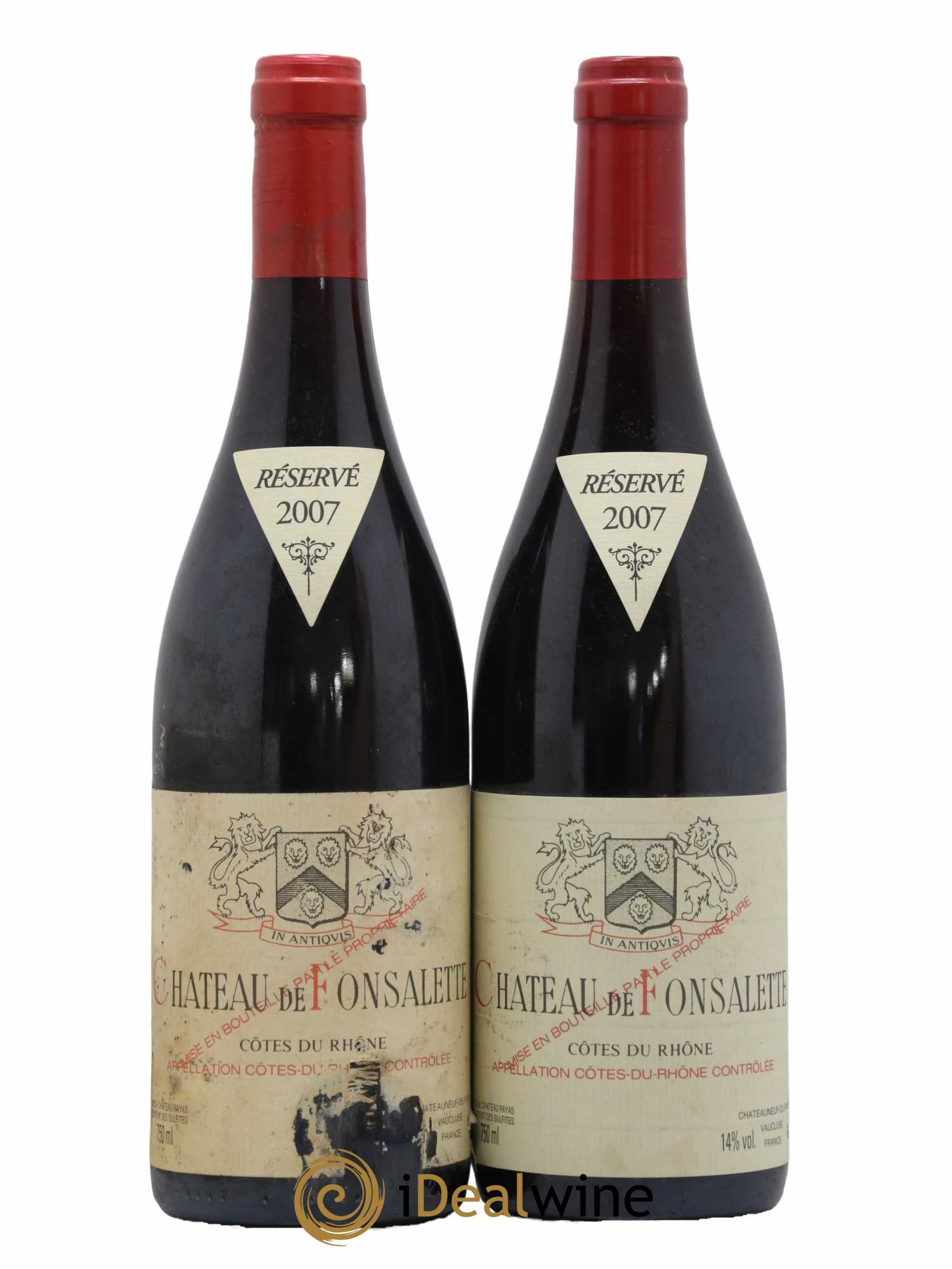 Côtes-du-Rhône Château de Fonsalette Emmanuel Reynaud 2007 - Lot de 2 bouteilles - 0