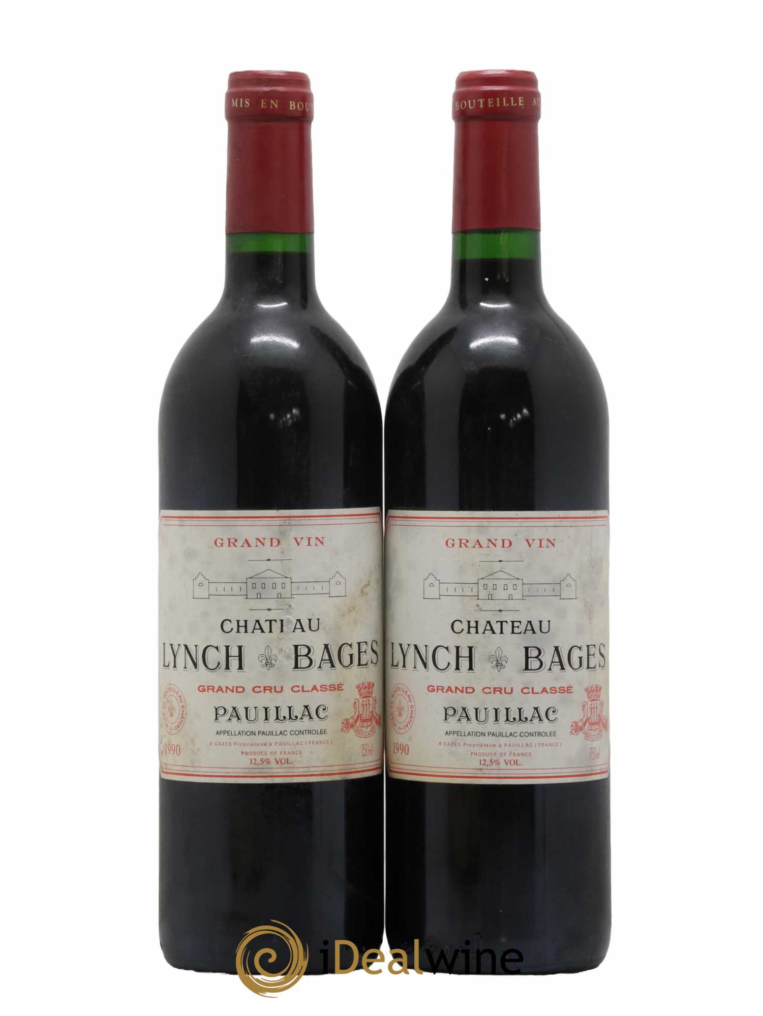 Château Lynch Bages 5ème Grand Cru Classé 1990 - Lot de 2 bouteilles - 0