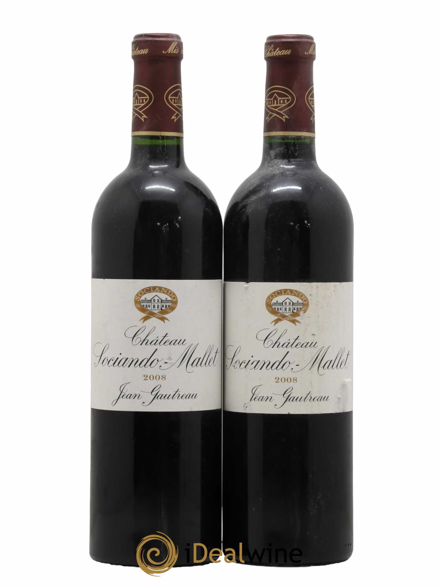 Château Sociando Mallet 2008 - Lot of 2 bottles - 0