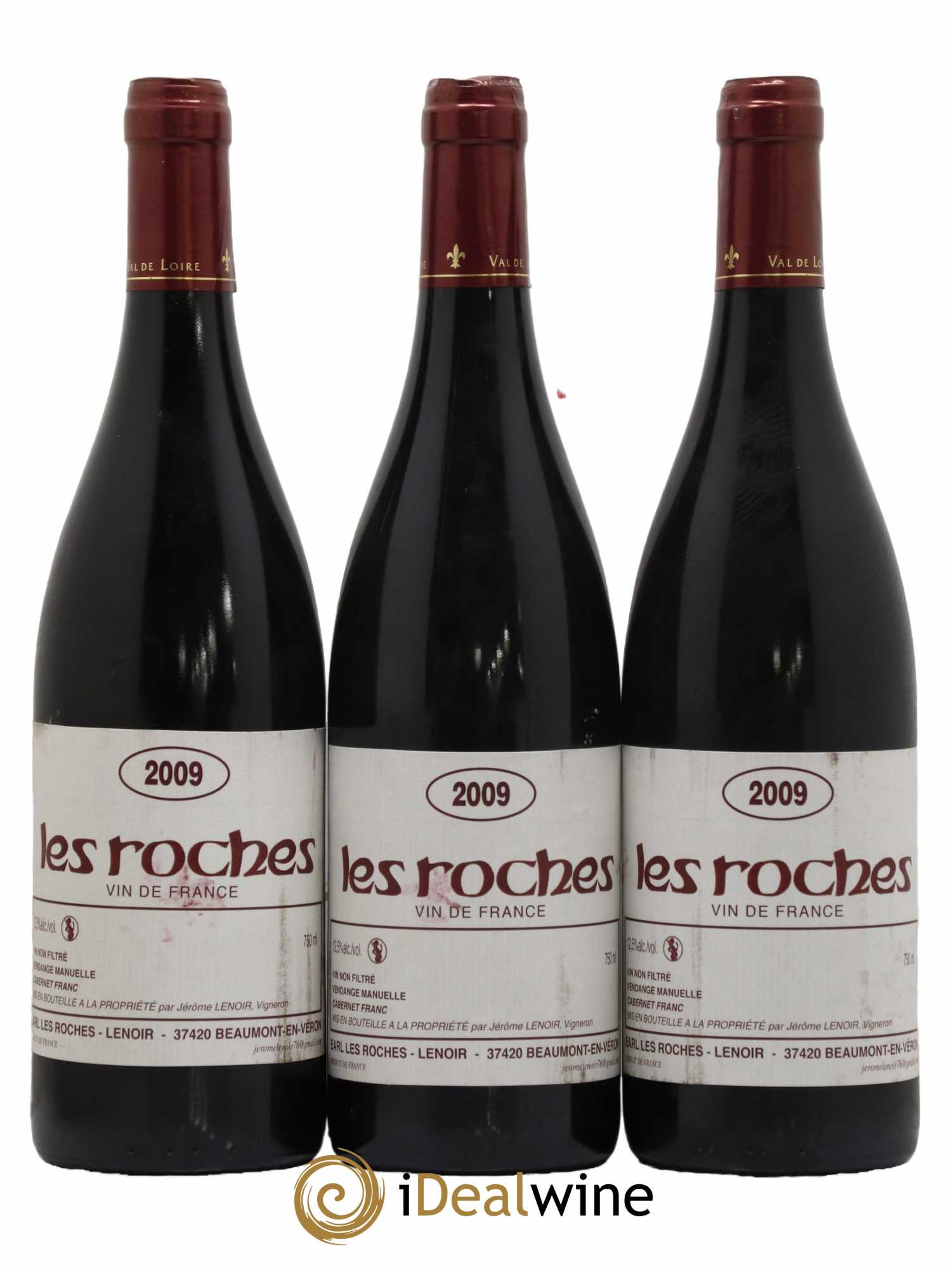 Vin de France Les Roches Lenoir (Domaine) 2009 - Lot of 3 bottles - 0