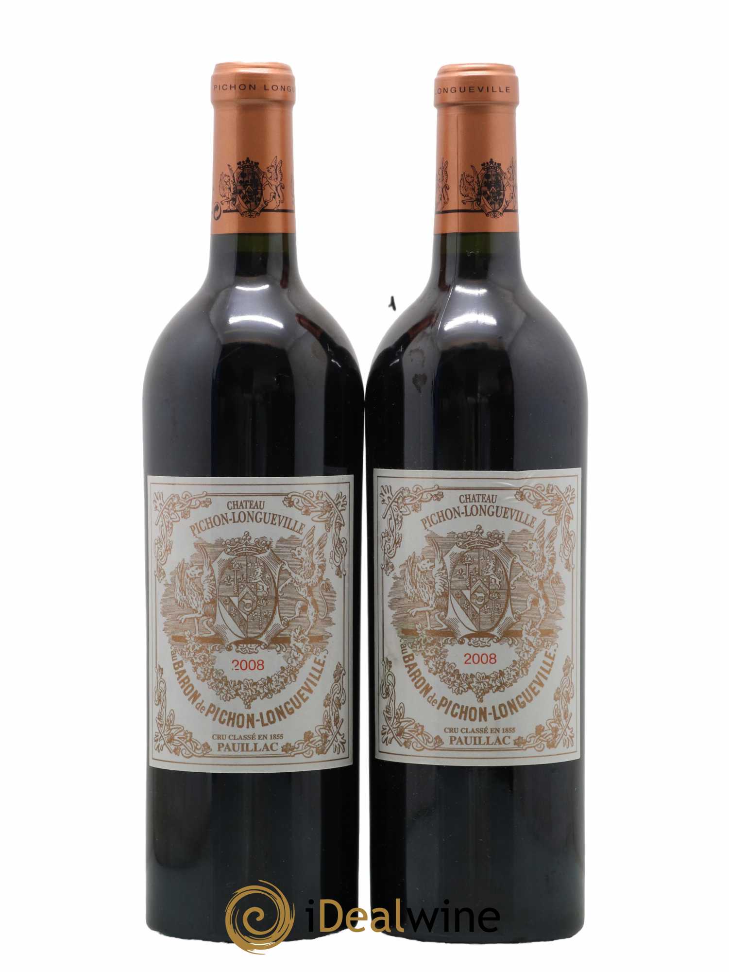 Pichon Longueville Baron 2ème Grand Cru Classé 2008 - Lot de 2 bouteilles - 0