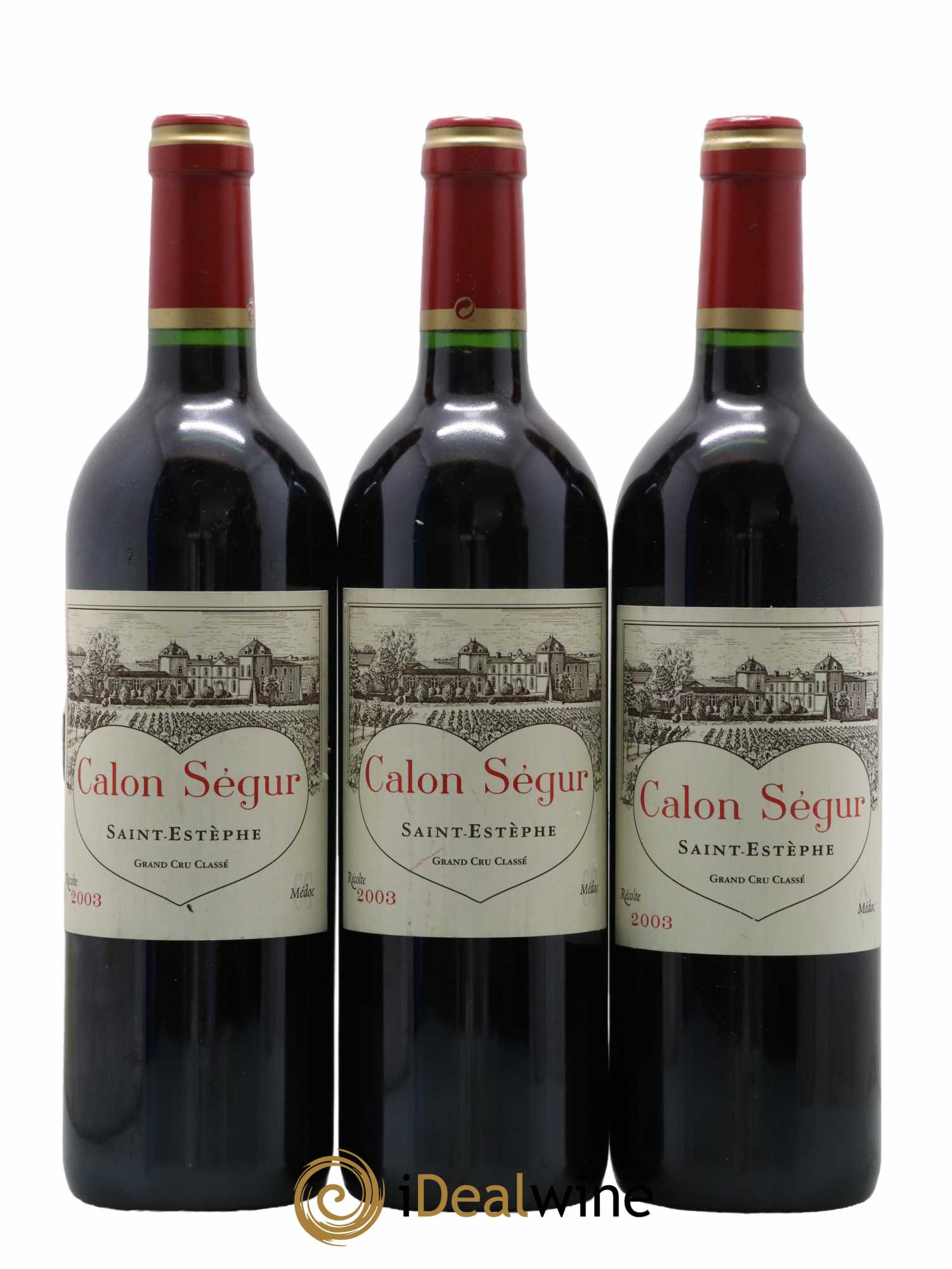 Château Calon Ségur 3ème Grand Cru Classé 2003 - Lot de 3 bouteilles - 0