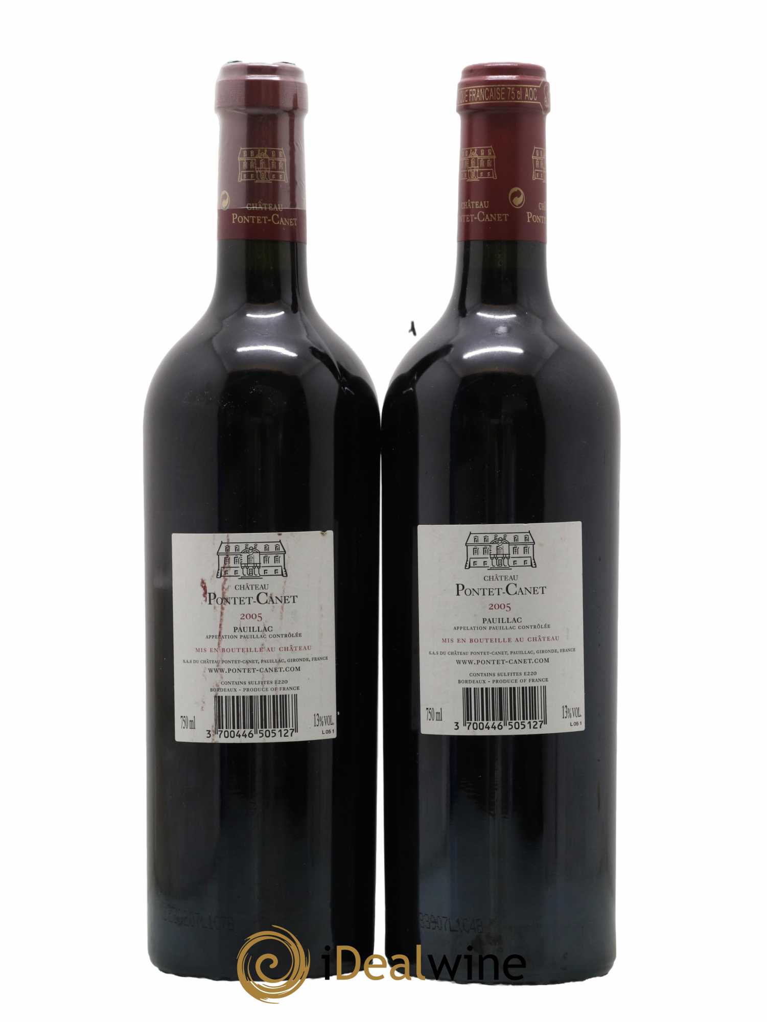 Château Pontet Canet 5ème Grand Cru Classé 2005 - Lot de 2 bouteilles - 1