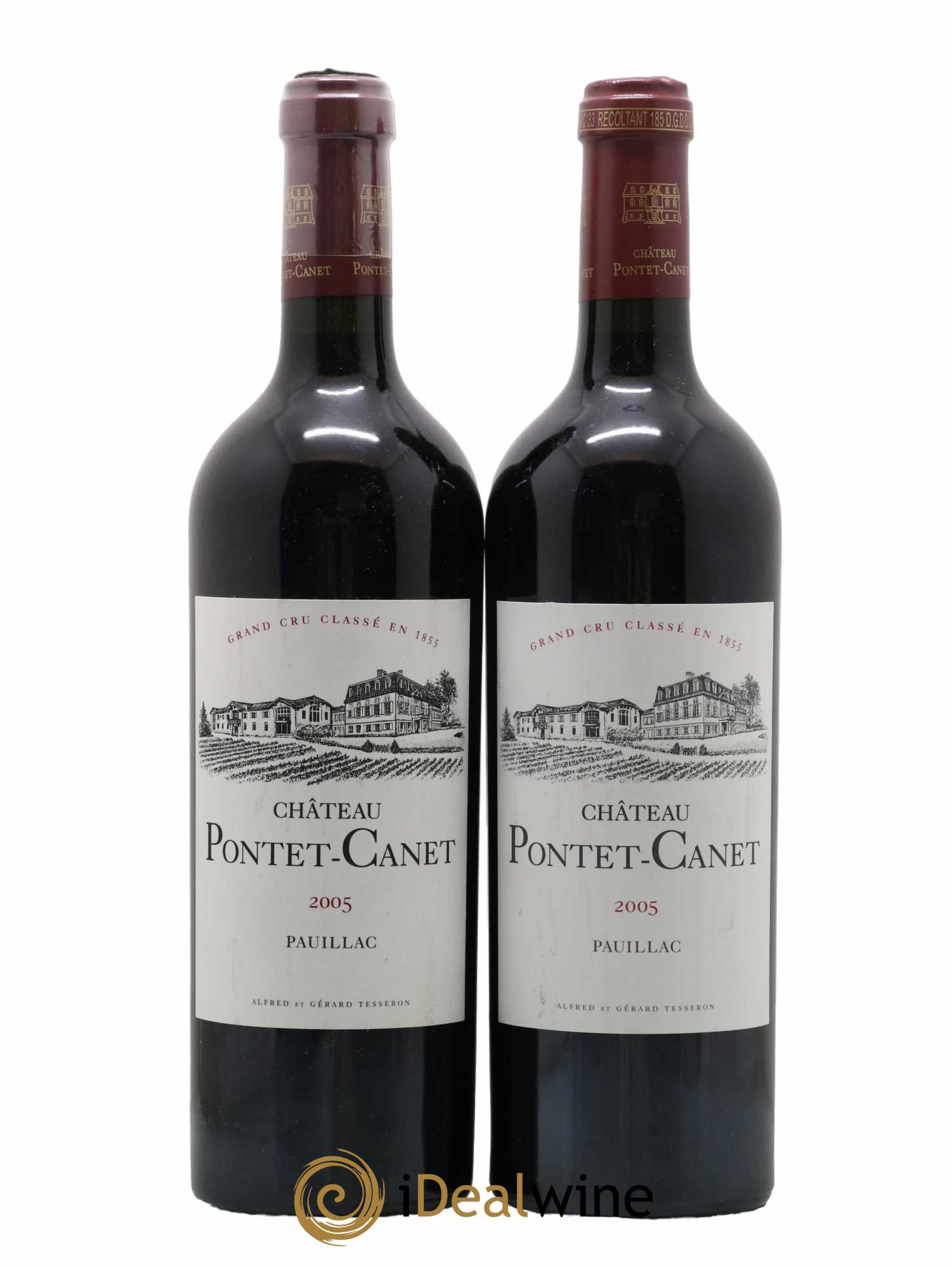 Château Pontet Canet 5ème Grand Cru Classé 2005 - Lot de 2 bouteilles - 0