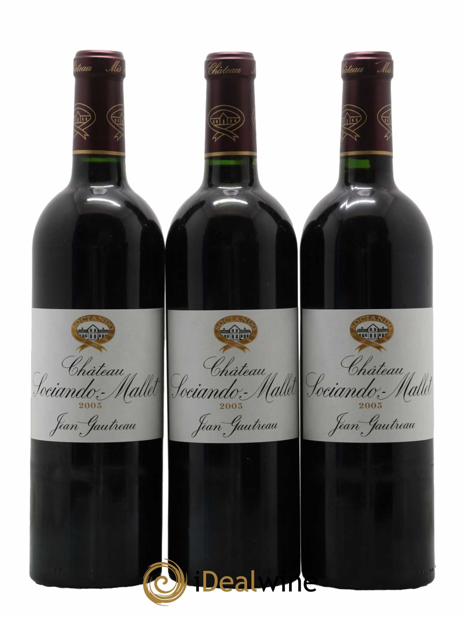 Château Sociando Mallet 2003 - Lot of 12 bottles - 3