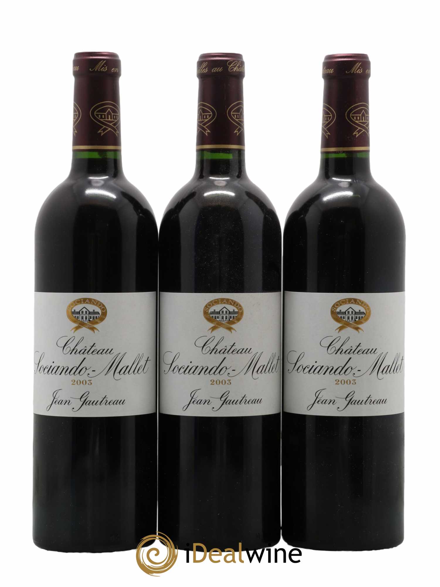 Château Sociando Mallet 2003 - Lot of 12 bottles - 4