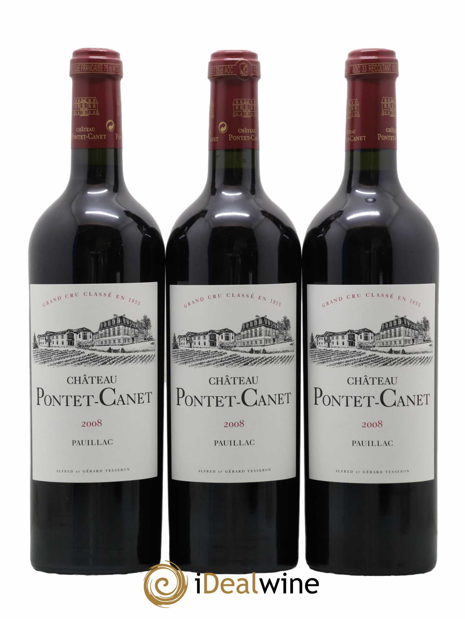 Château Pontet Canet 5ème Grand Cru Classé 2008 - Lot de 6 bouteilles - 1