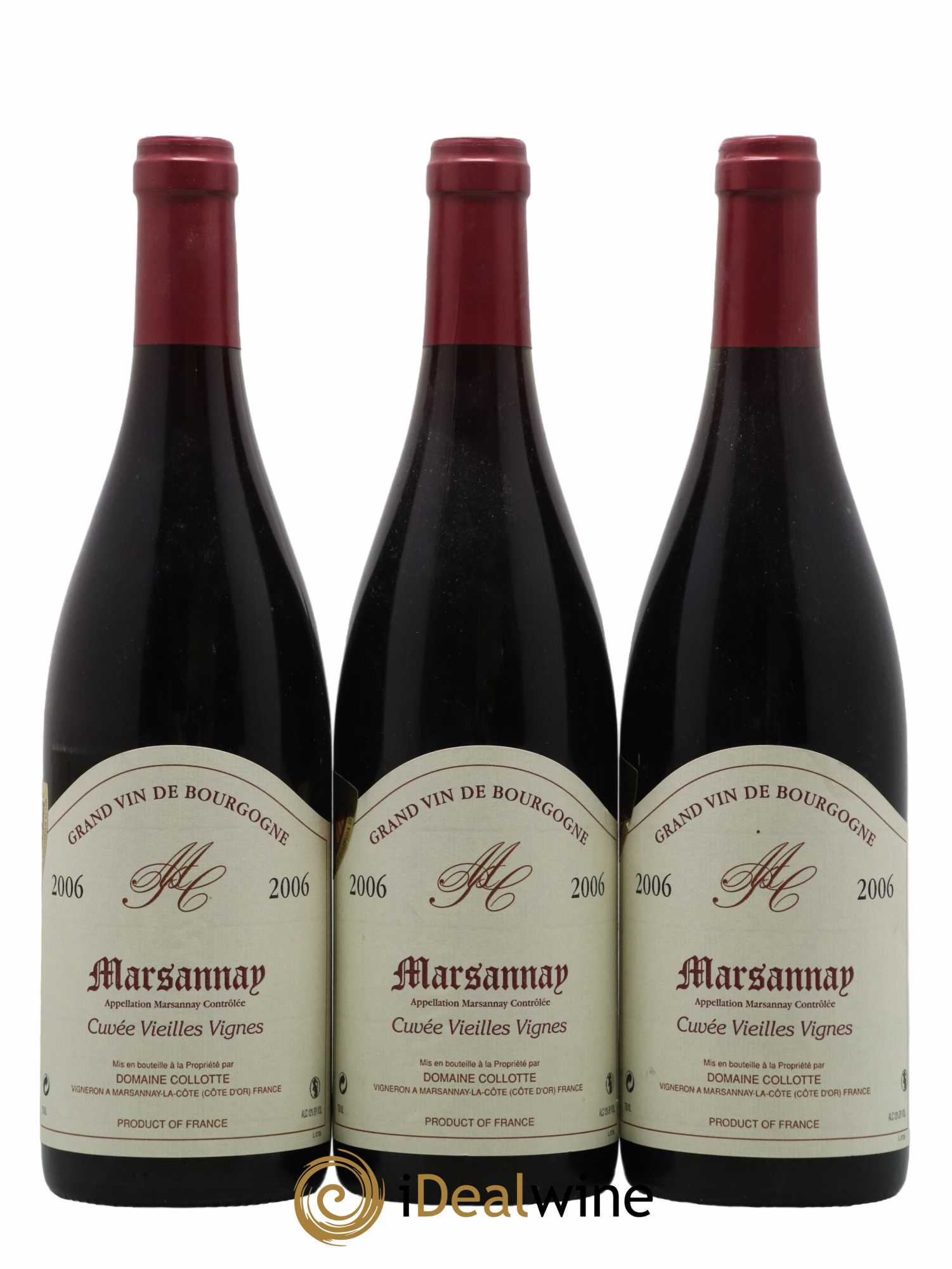 Marsannay Vieilles Vignes Domaine Coilotte 2006 - Lot de 3 bouteilles - 0