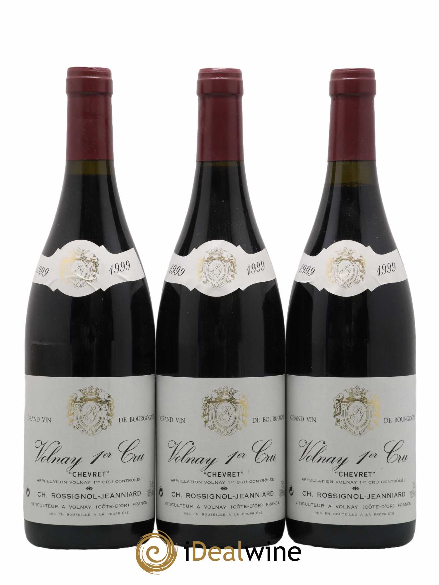 Volnay 1er Cru Chevret Rossignol Jeanniard 1999 - Lot de 3 bouteilles - 0