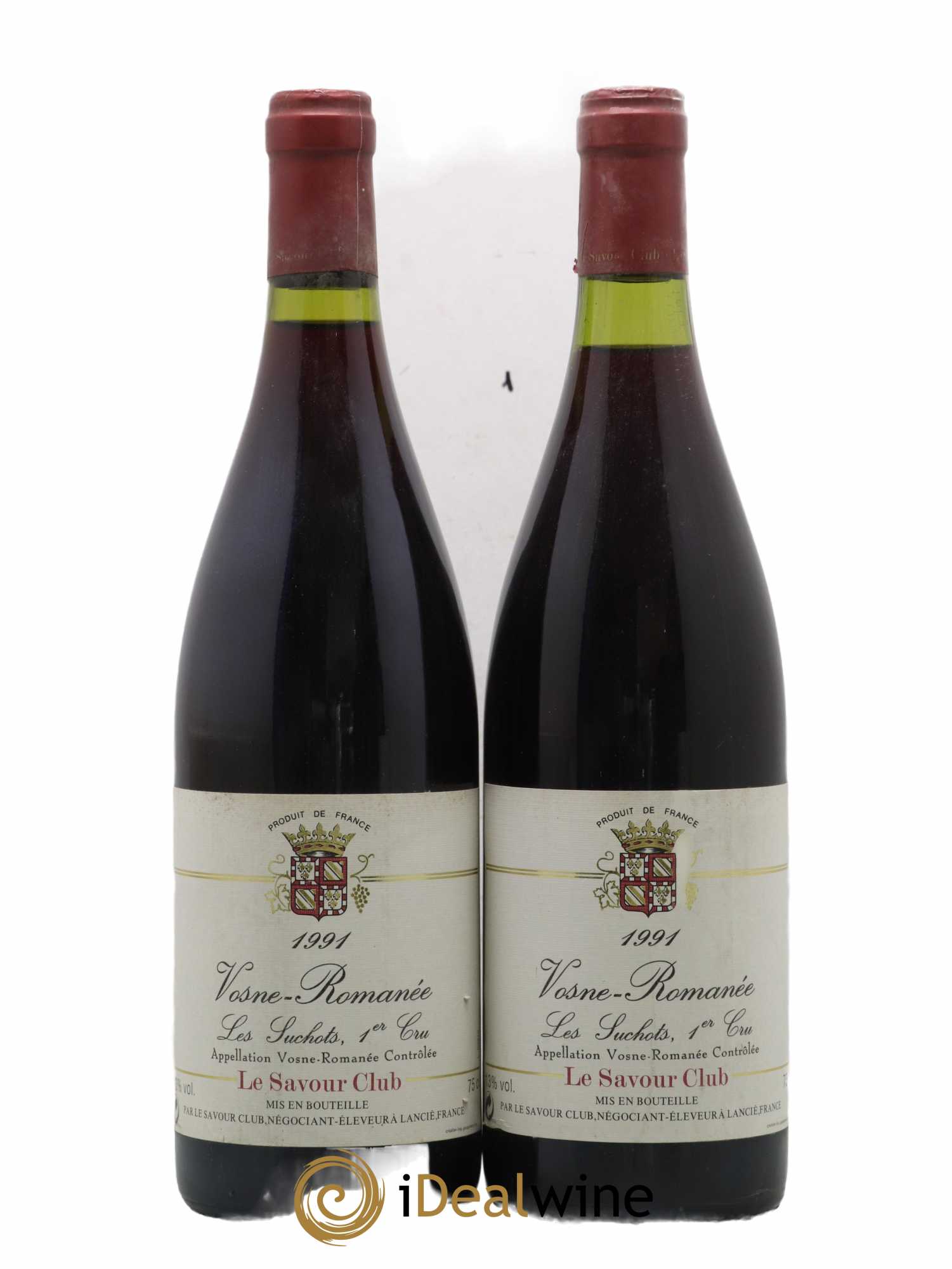 Vosne-Romanée 1er Cru Les Suchots Savour Club 1991 - Lot of 2 bottles - 0