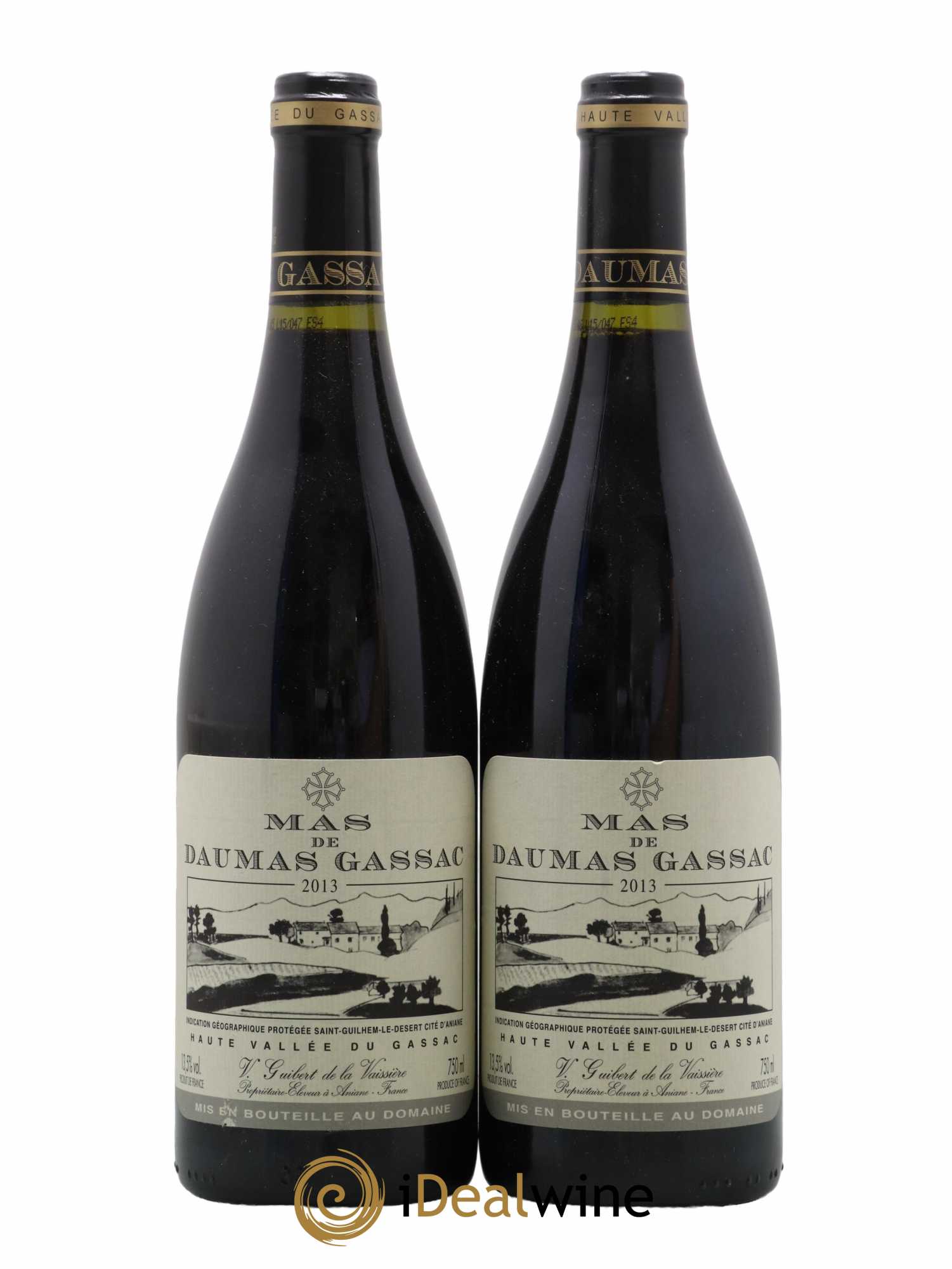 Saint-Guilhem-le-Désert - Cité d'Aniane Mas Daumas Gassac Famille Guibert de La Vaissière 2013 - Lot de 2 bouteilles - 0