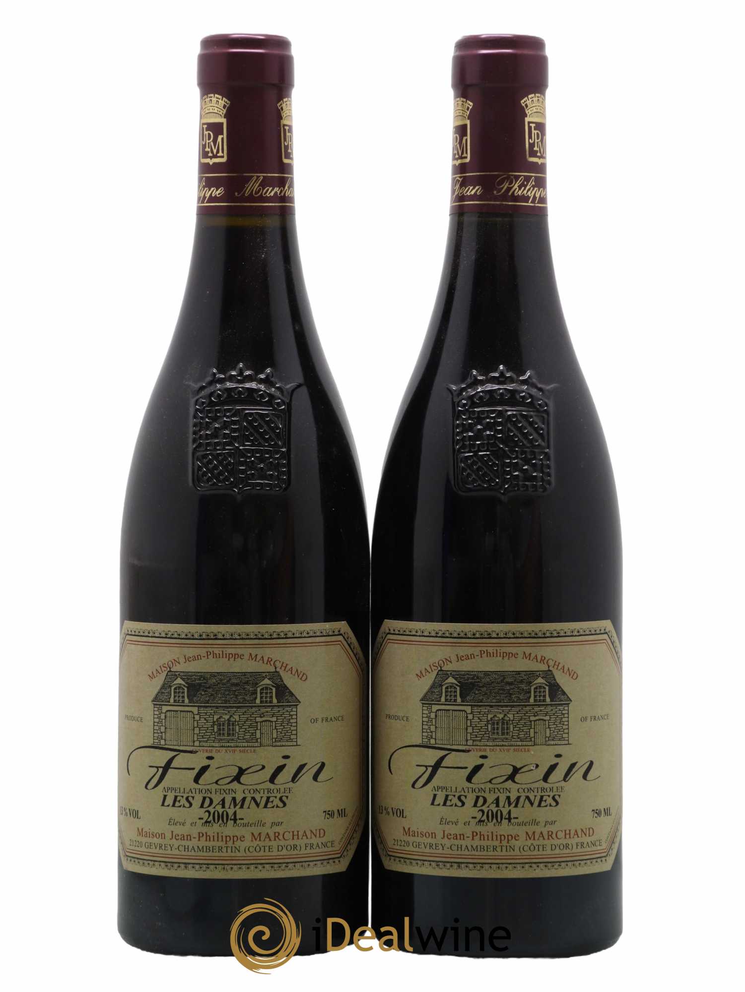 Fixin Les Damnés Jean Philippe Marchand 2004 - Lot de 2 bouteilles - 0