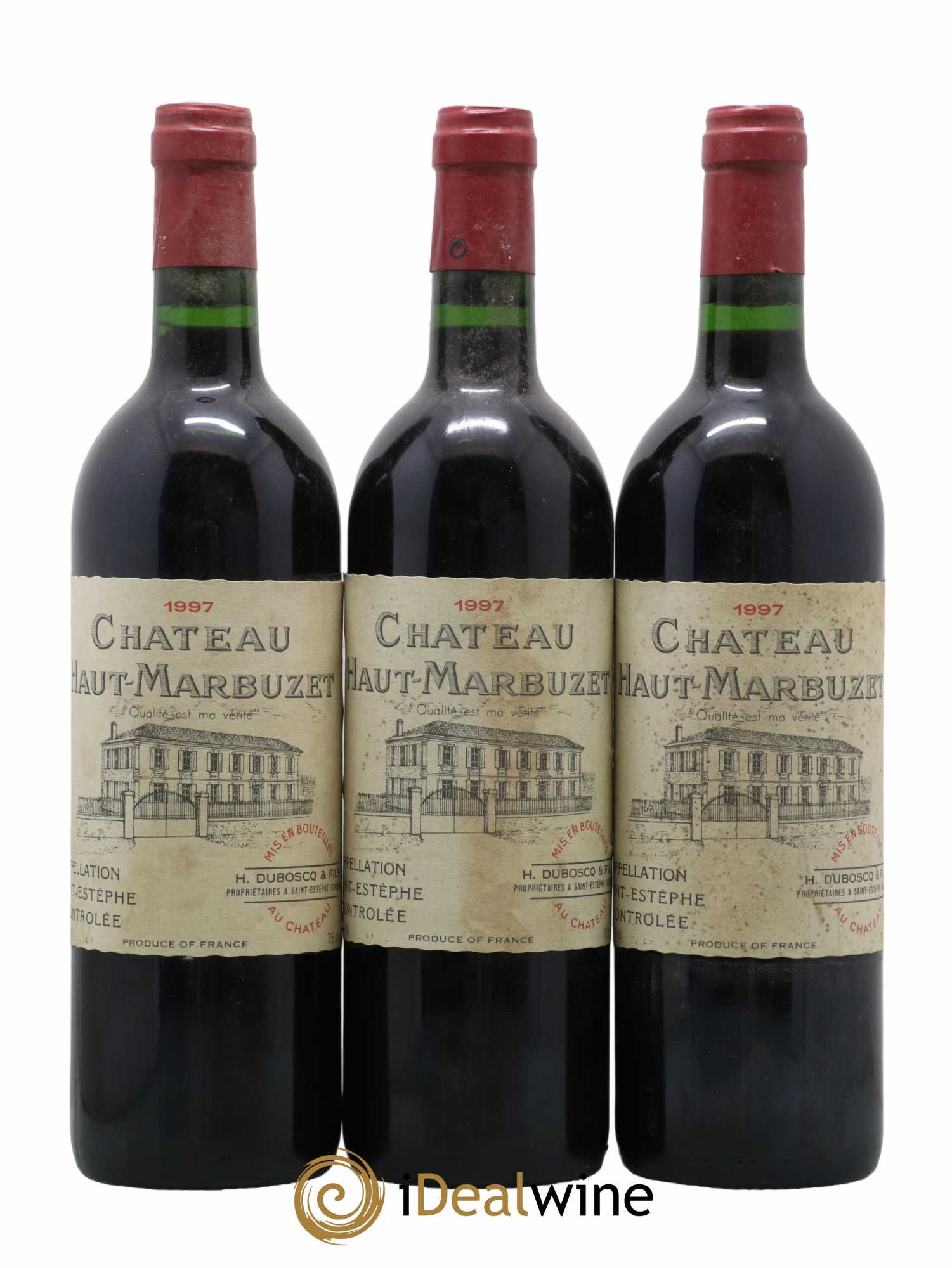 Château Haut Marbuzet 1997 - Lot de 3 bouteilles - 0