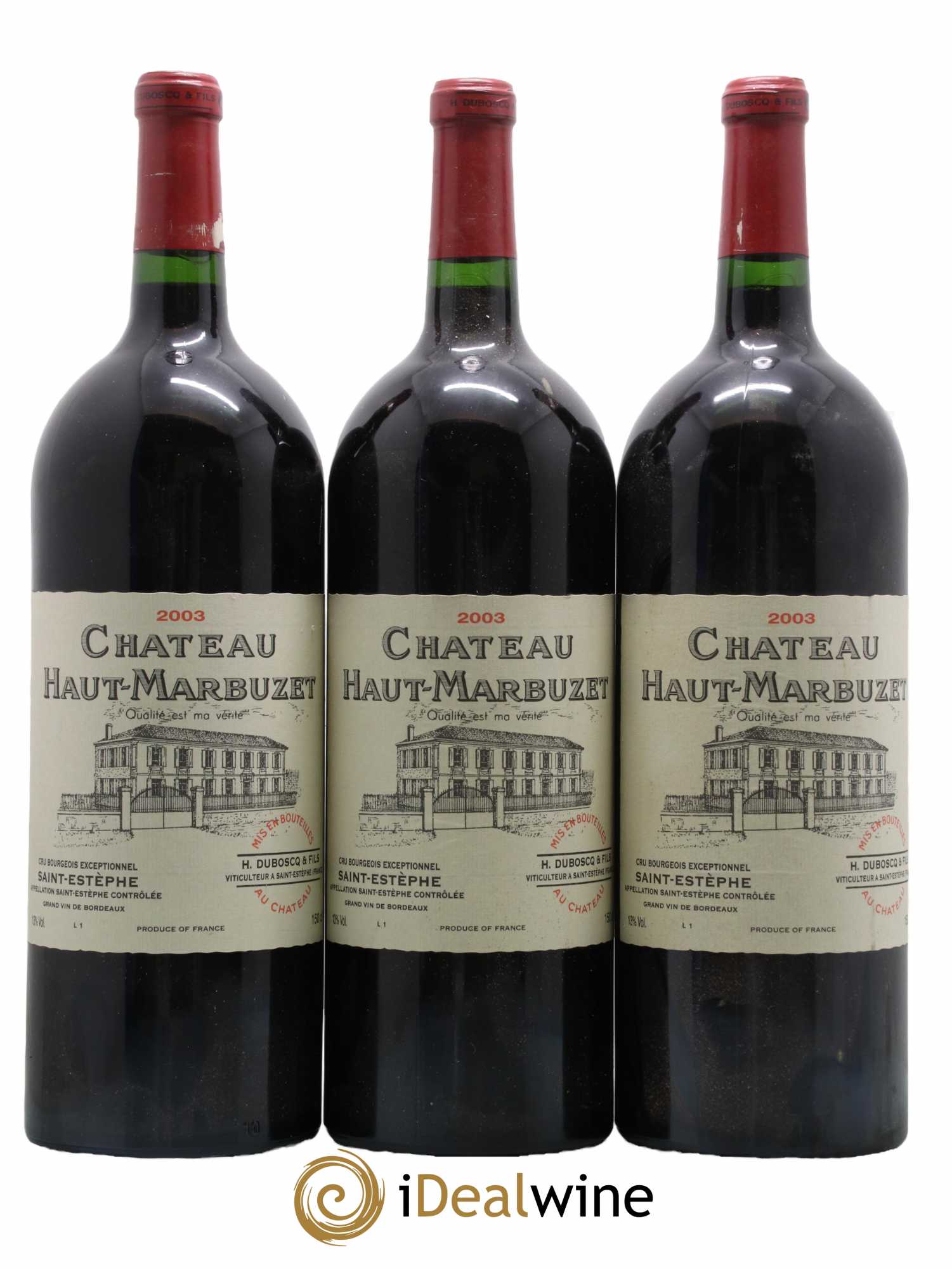 Château Haut Marbuzet 2003 - Lot de 3 magnums - 0