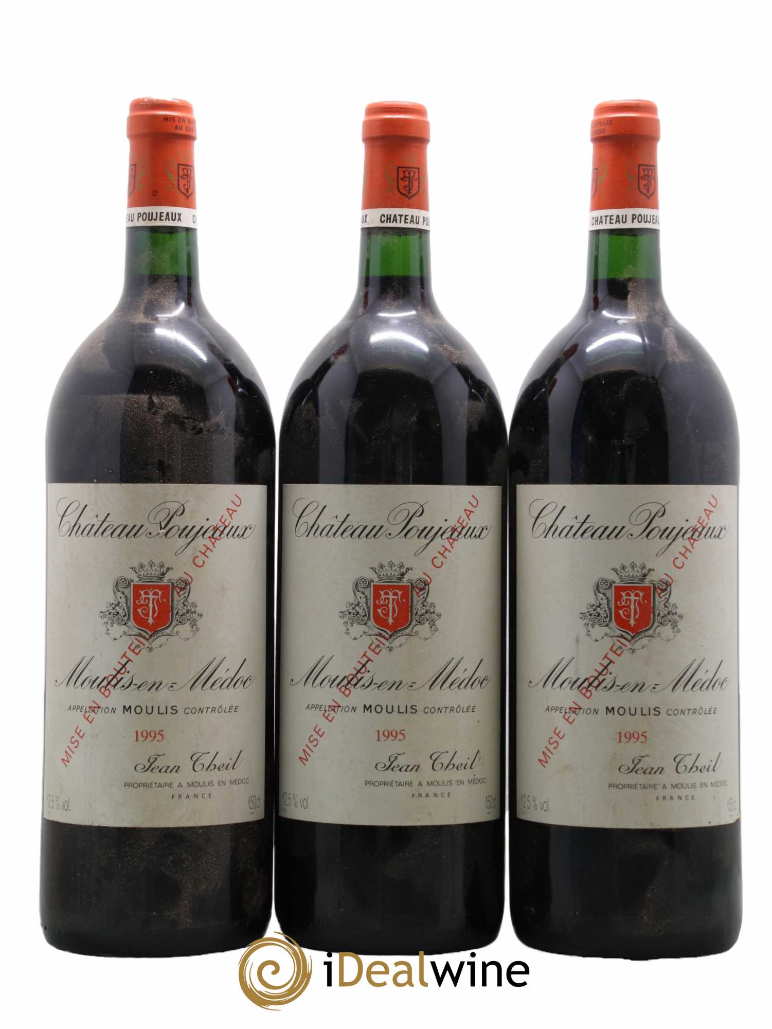 Château Poujeaux 1995 - Lot de 3 magnums - 0