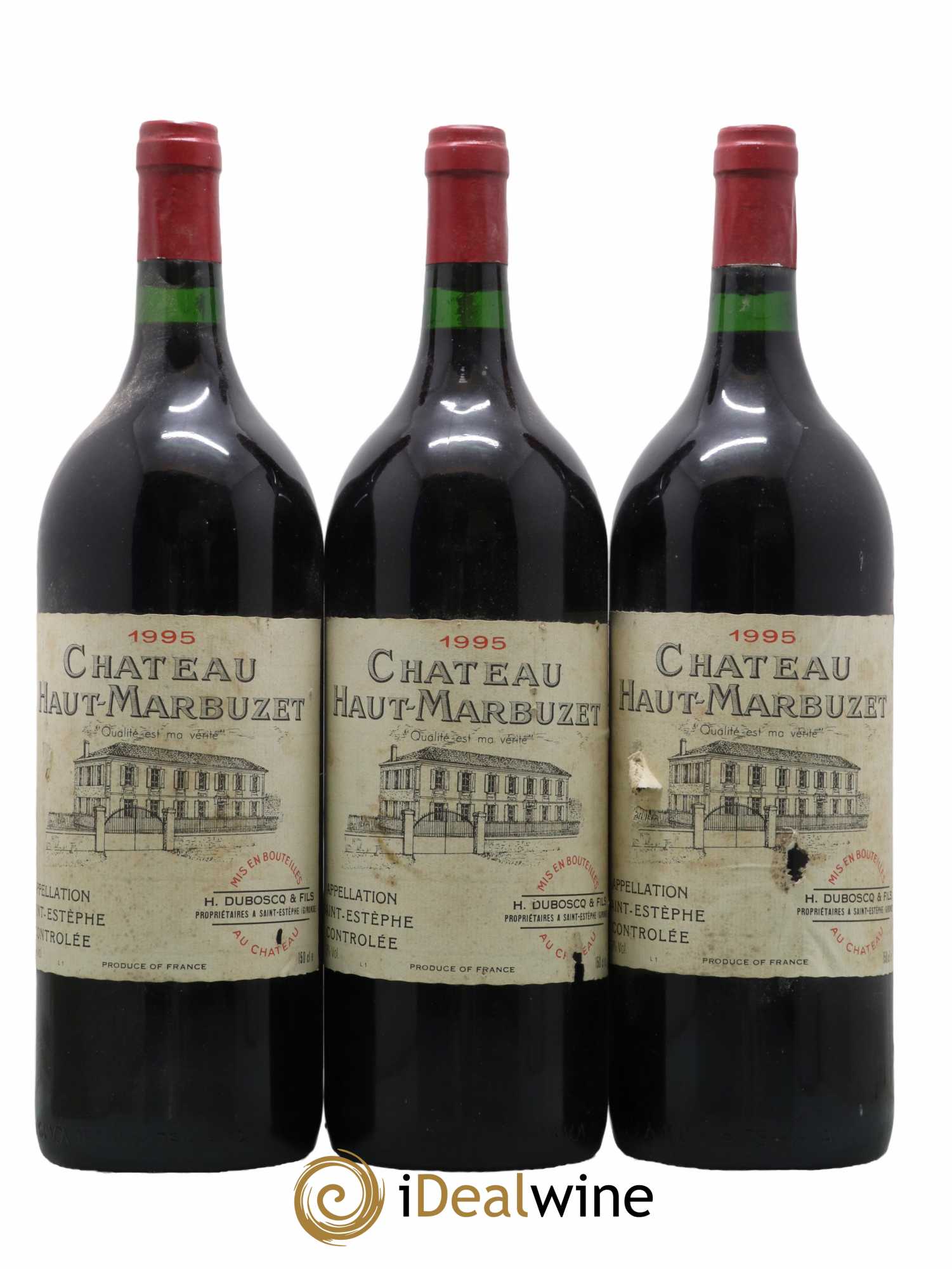 Château Haut Marbuzet 1995 - Lot de 3 magnums - 0
