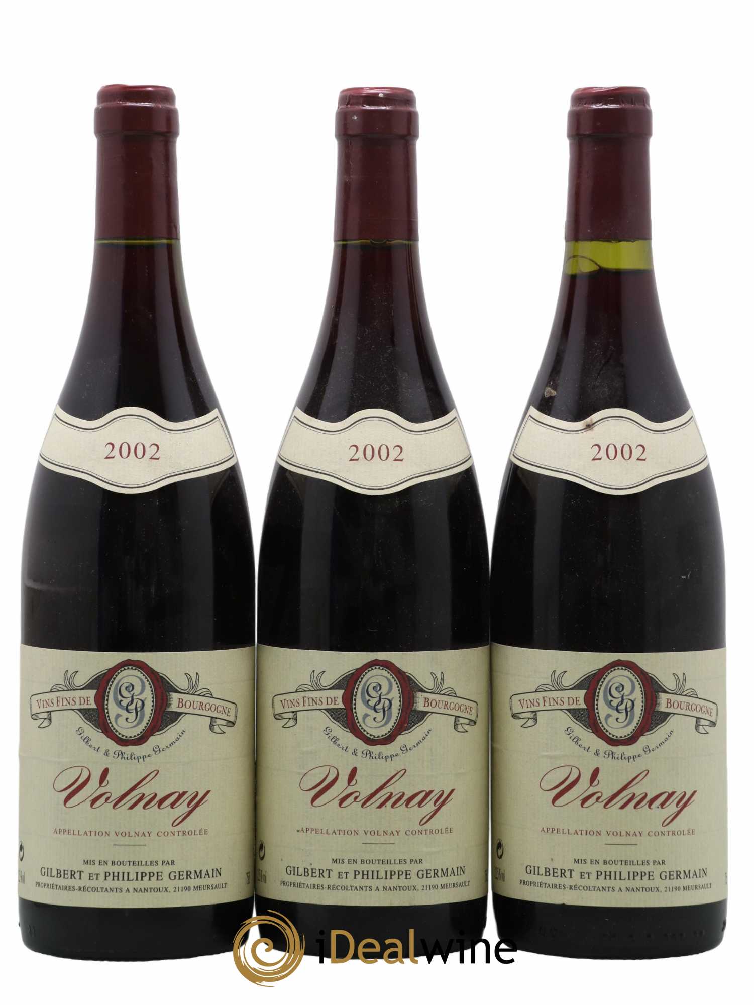 Volnay Germain Gilbert et Philippe 2002 - Lot de 3 bouteilles - 0