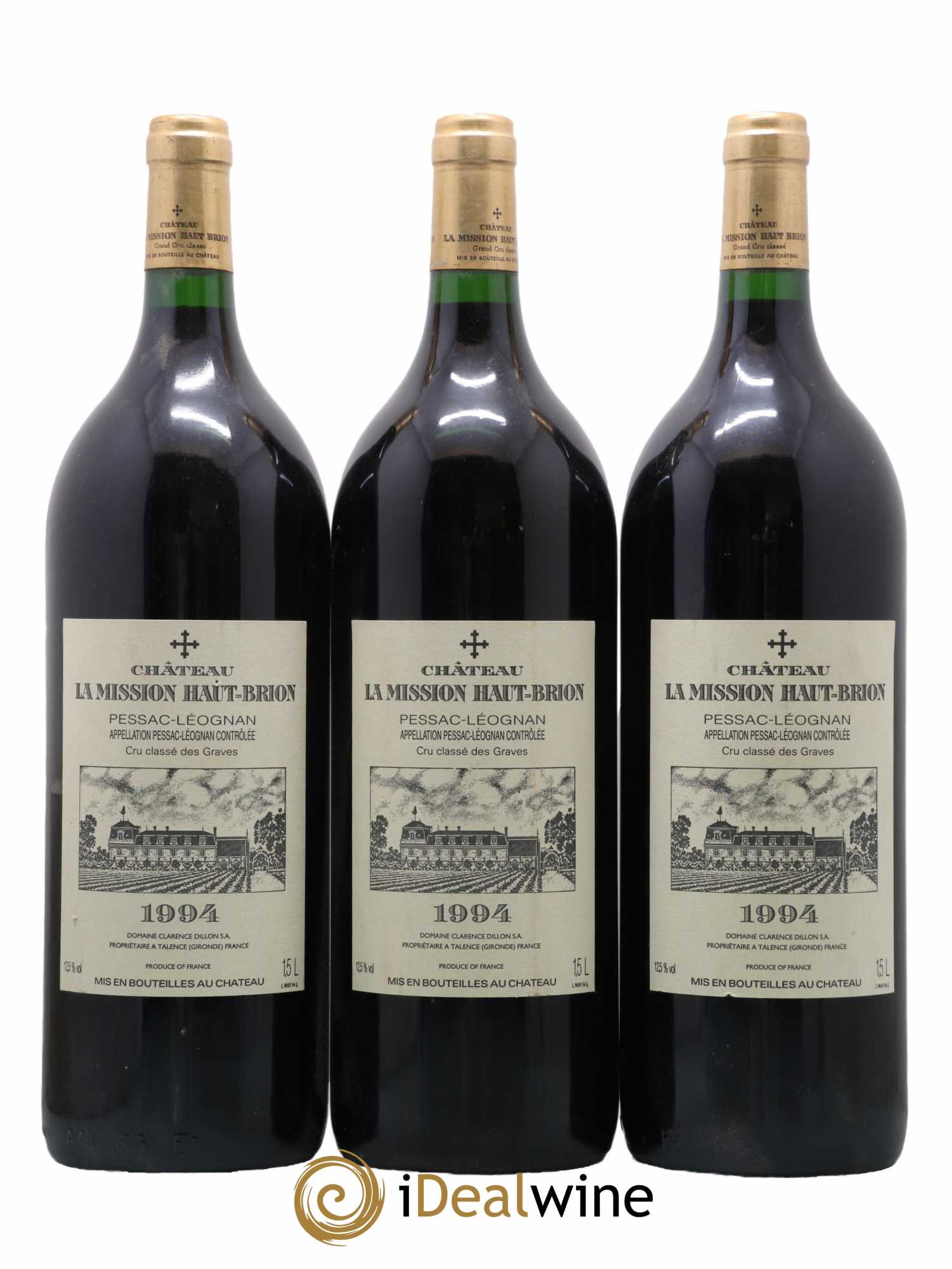 Château la Mission Haut-Brion Cru Classé de Graves 1994 - Lot of 3 magnums - 0