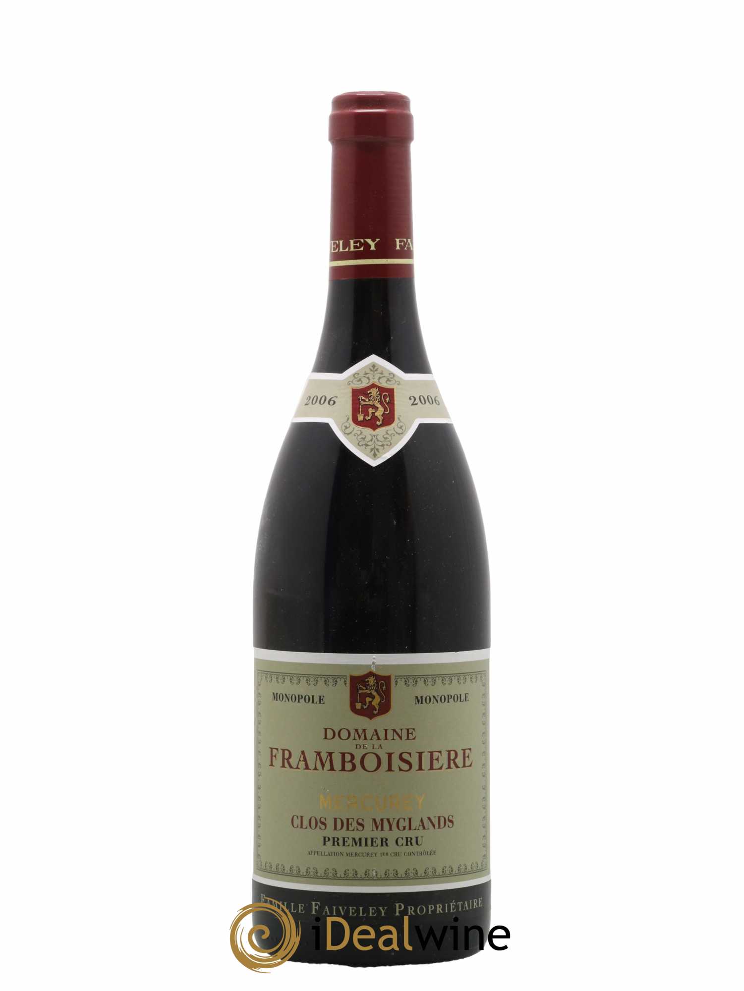 Mercurey 1er Cru Clos des Myglands Domaine de la Framboisière Faiveley 2006 - Lot de 1 bouteille - 0