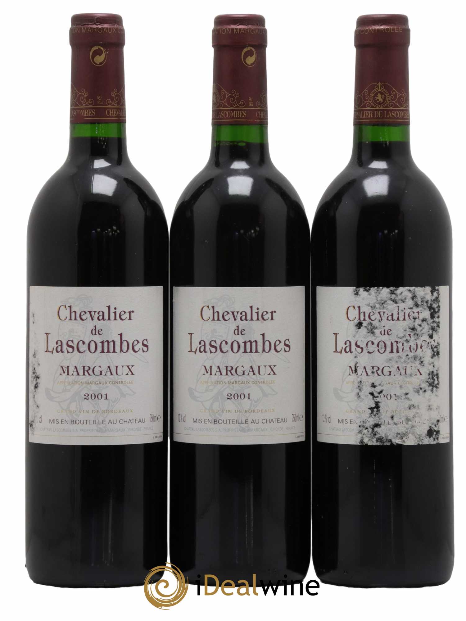 Chevalier de Lascombes Second Vin 2001 - Lot de 3 bouteilles - 0