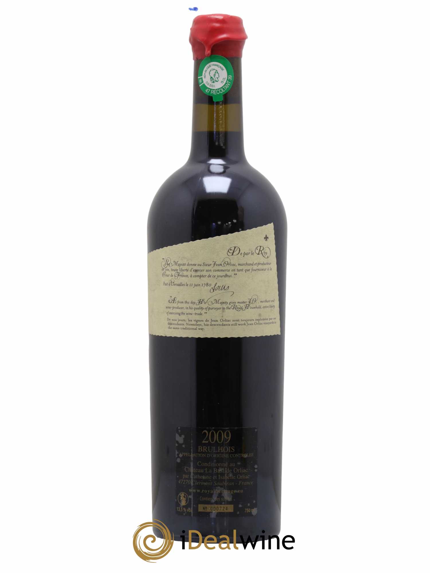 Divers Brulhois AOC Royal Héritage 1780 Labastide Orliac 2009 - Lot de 1 bouteille - 1